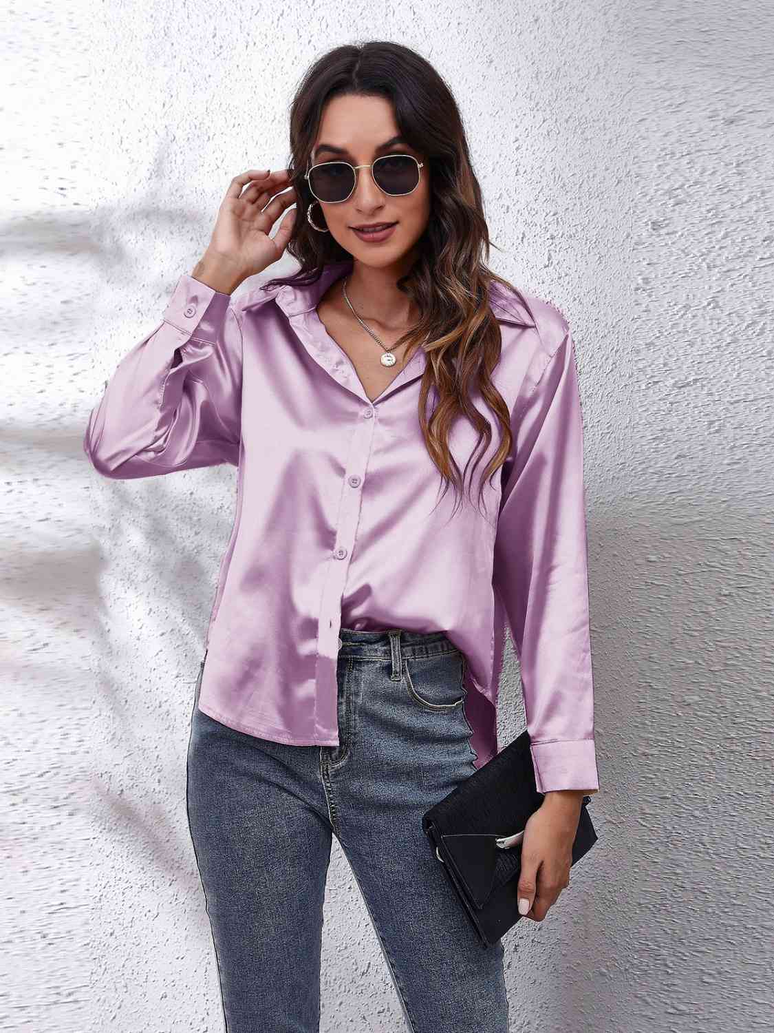 Buy Collared Neck Buttoned Long Sleeve Shirt by B&S
