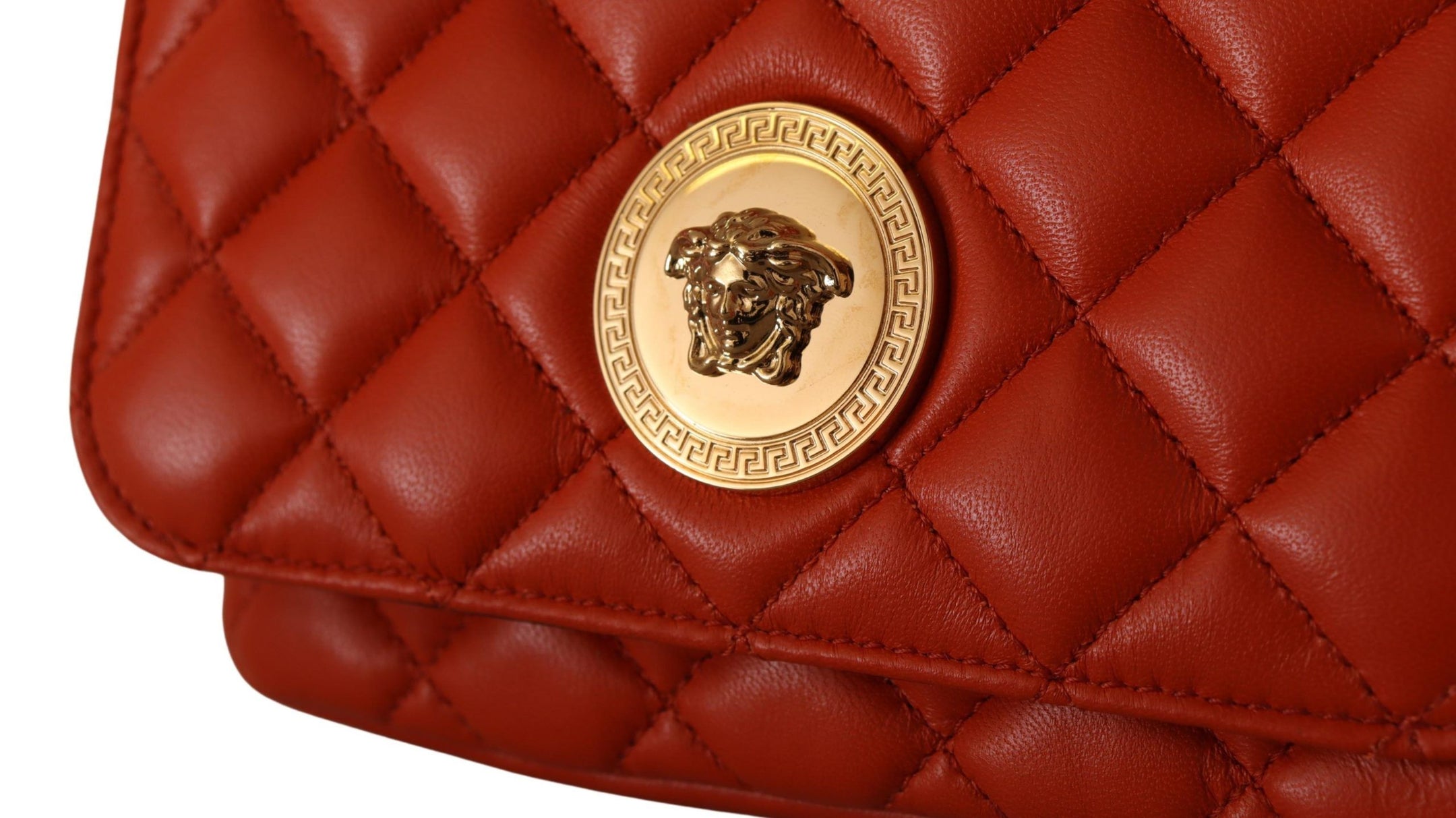 Buy Elegant Red Nappa Leather Crossbody Bag by Versace