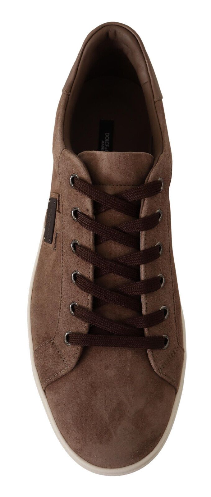 Buy Elegant Brown Leather Sneakers for Men by Dolce & Gabbana