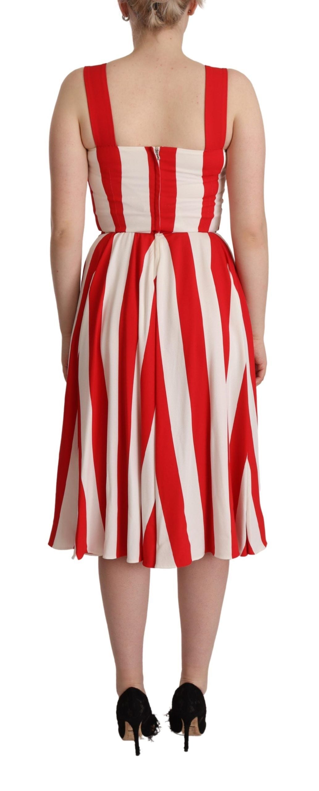 Buy Elegant A-Line Striped Shift Dress by Dolce & Gabbana