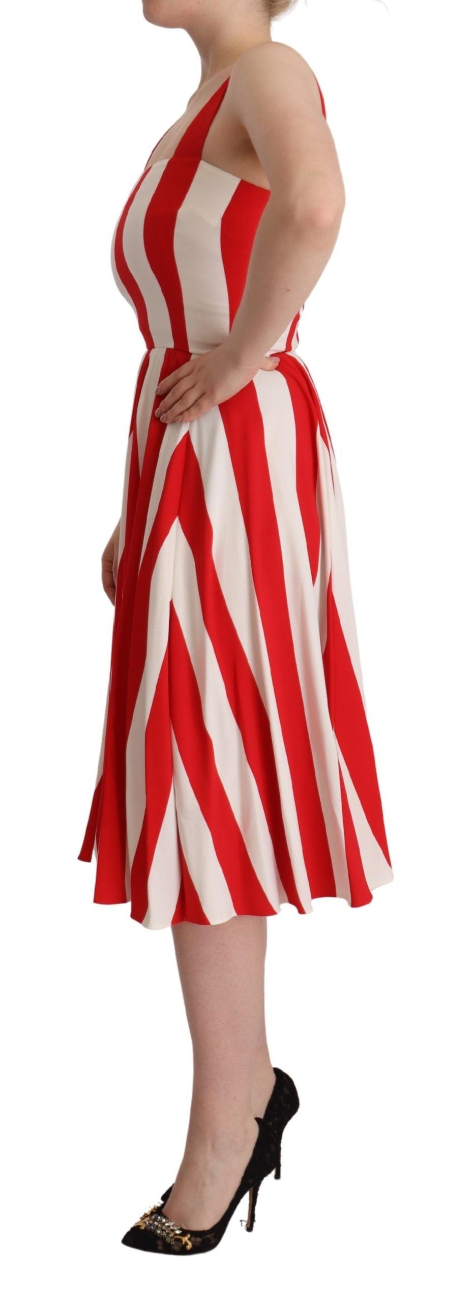 Buy Elegant A-Line Striped Shift Dress by Dolce & Gabbana