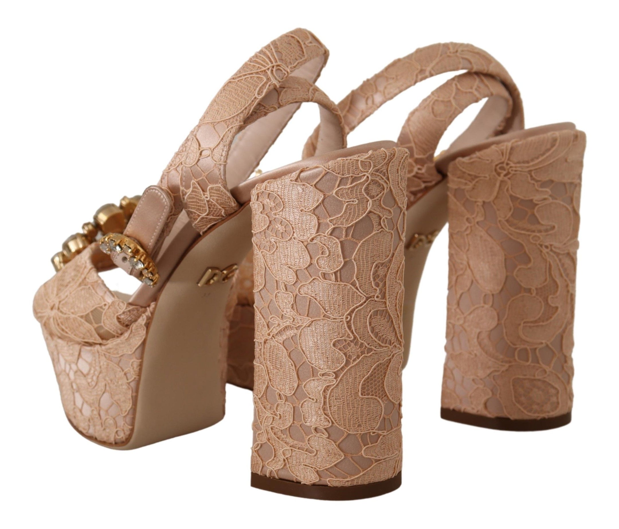 Buy Elegant Pink Platform Heels by Dolce & Gabbana