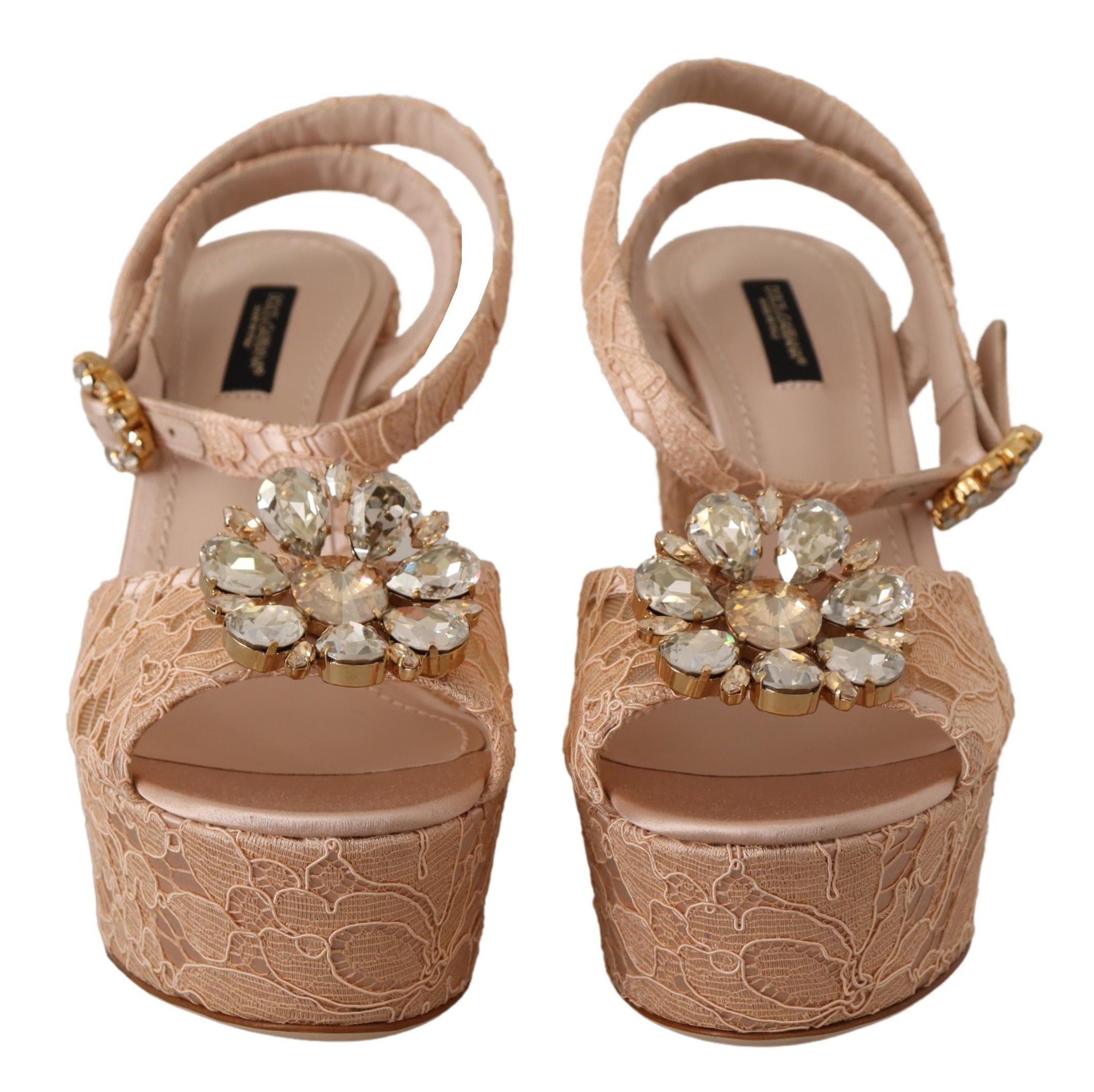 Buy Elegant Pink Platform Heels by Dolce & Gabbana