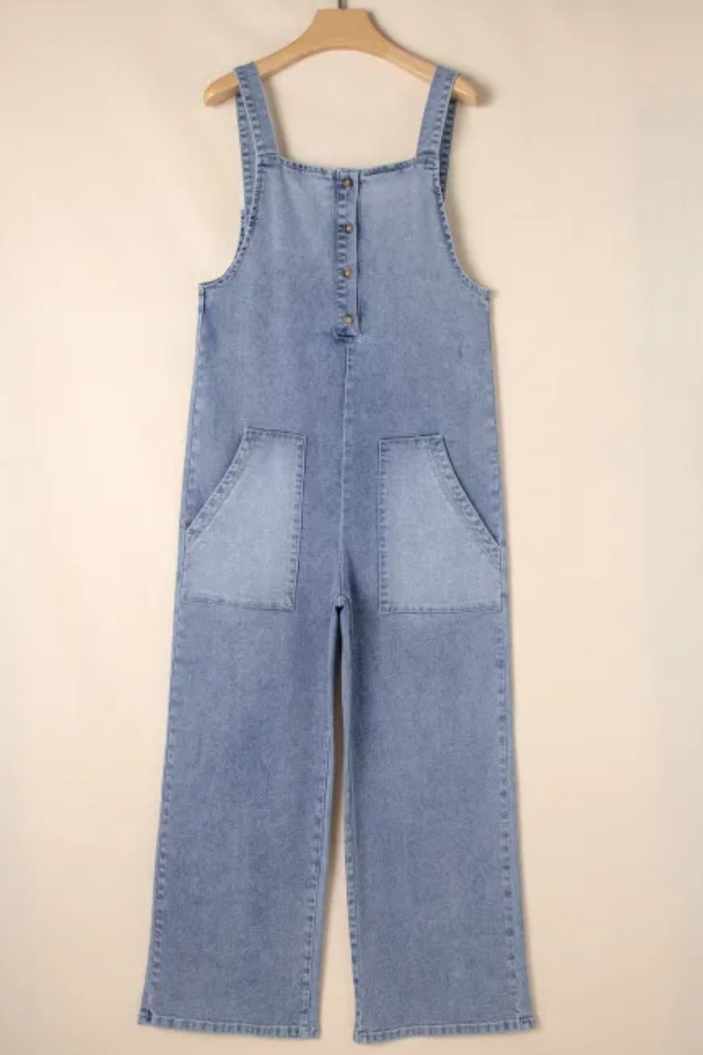 Buy Wide Strap Denim Overalls with Pockets by Faz