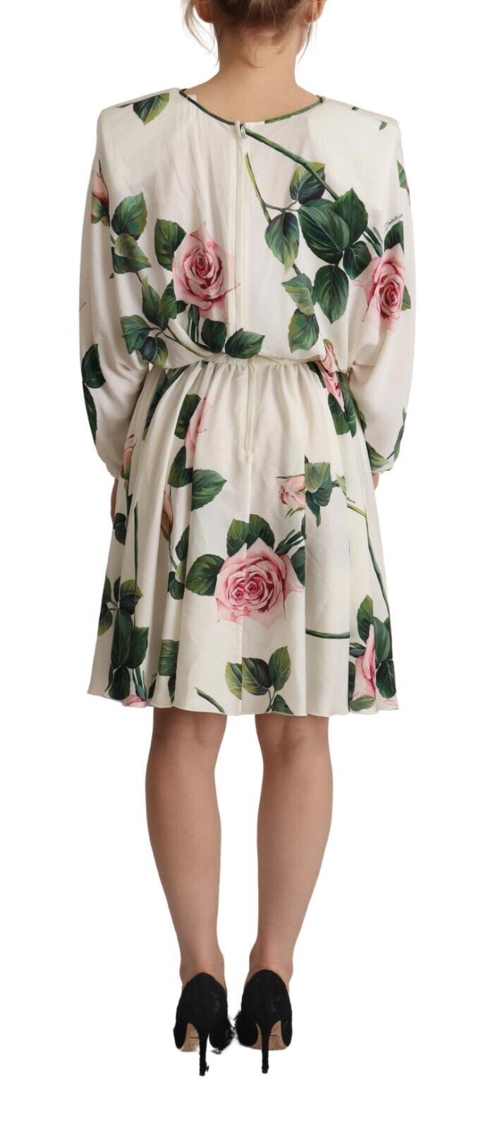 Buy Elegant Silk Floral A-Line Dress by Dolce & Gabbana