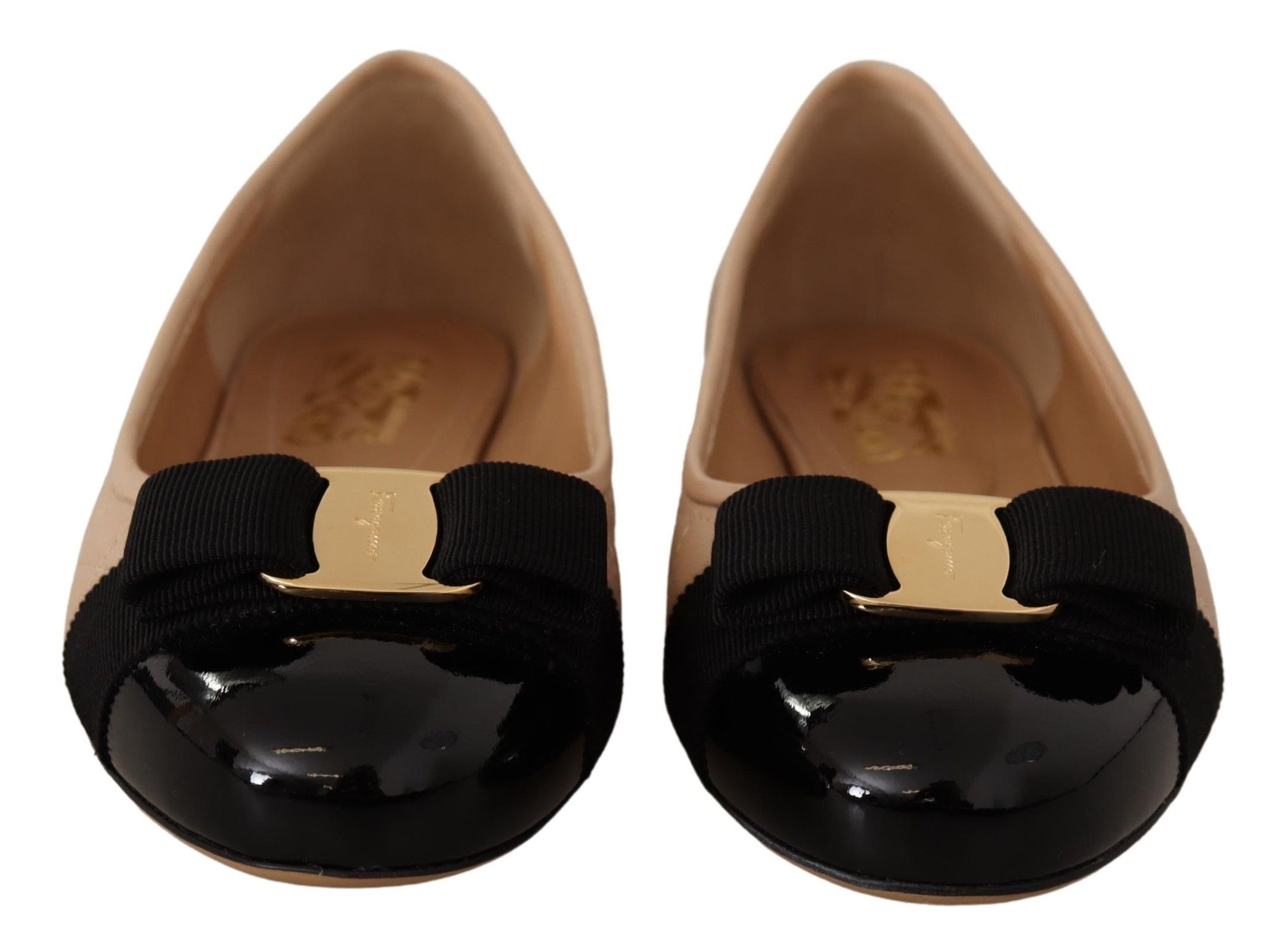 Buy Elegant Quilted Leather Flats - Chic Dual-Tone Design by Salvatore Ferragamo