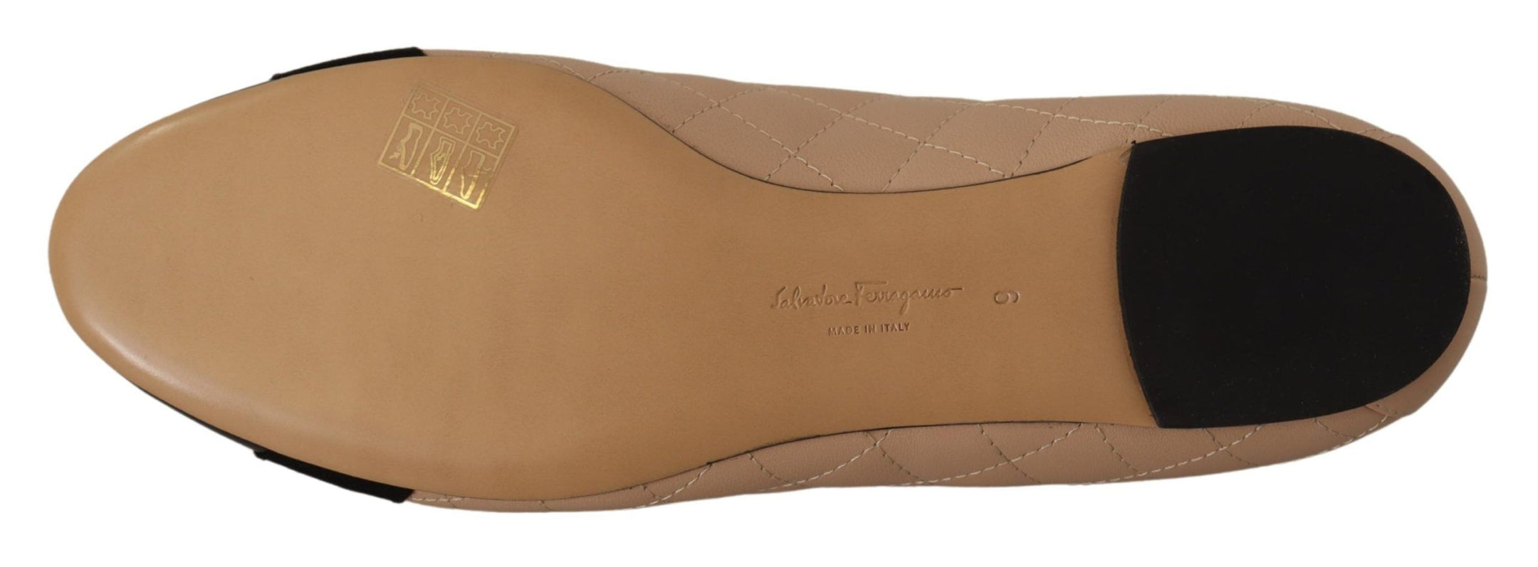 Buy Elegant Quilted Leather Flats - Chic Dual-Tone Design by Salvatore Ferragamo