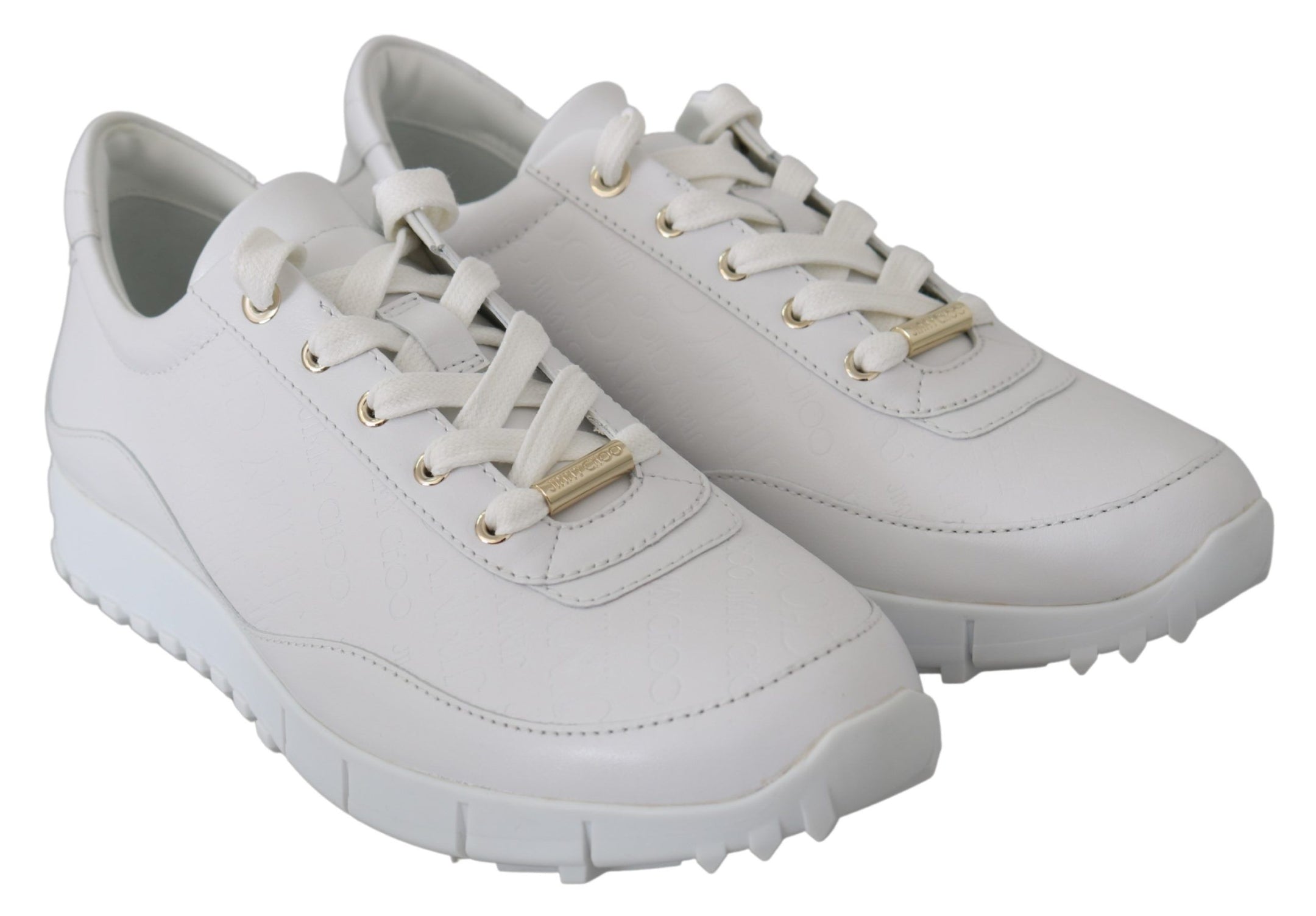 Elegant White Leather Sneakers