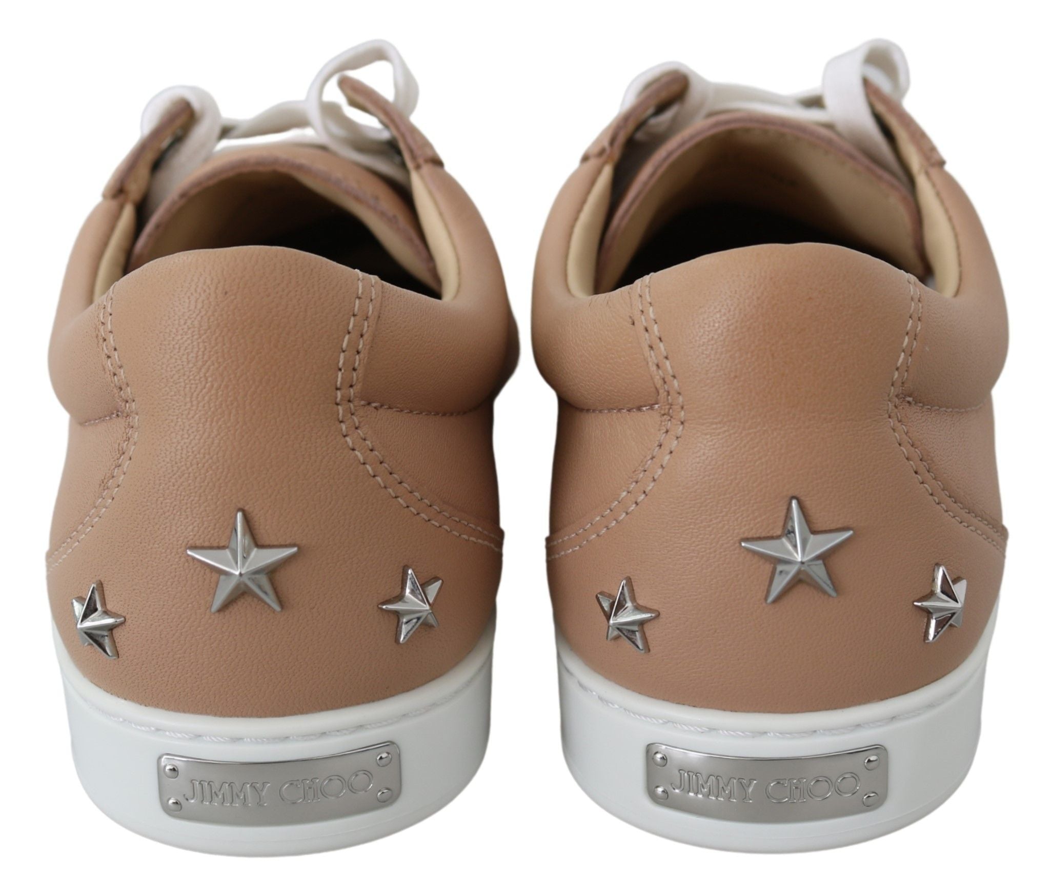 Buy Powder Pink Nappa Leather Sneakers by Jimmy Choo