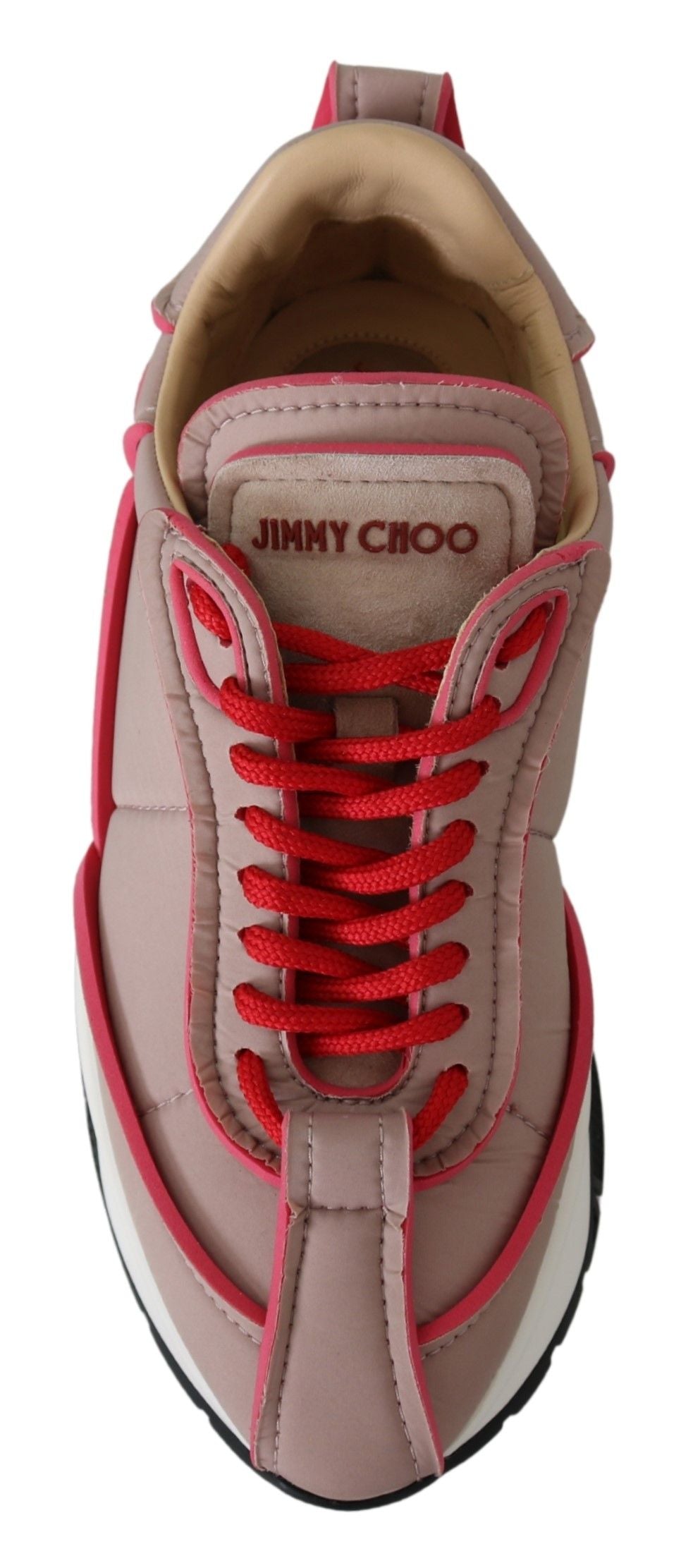 Buy Ballet Pink Chic Padded Sneakers by Jimmy Choo