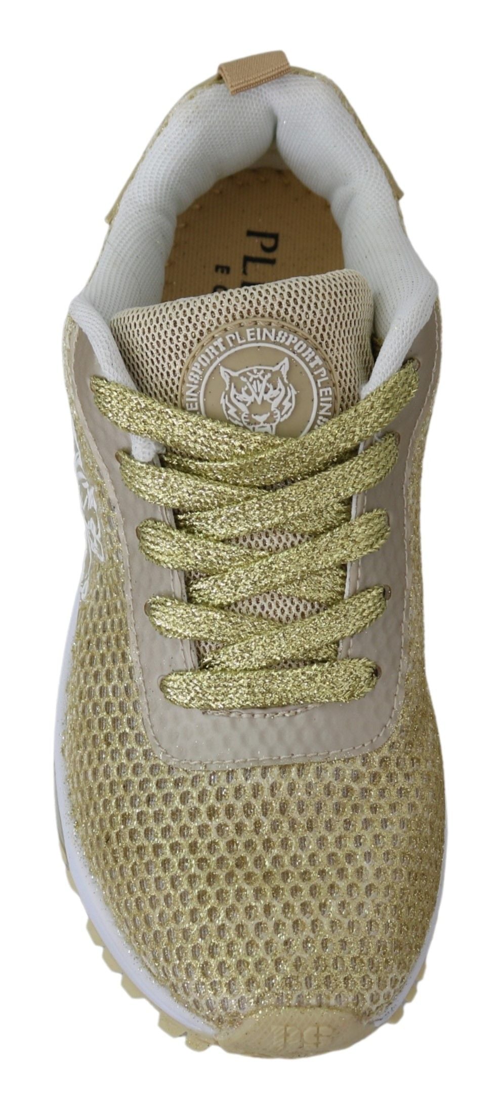 Buy Exquisite Gold Polyester Sport Sneakers by Plein Sport