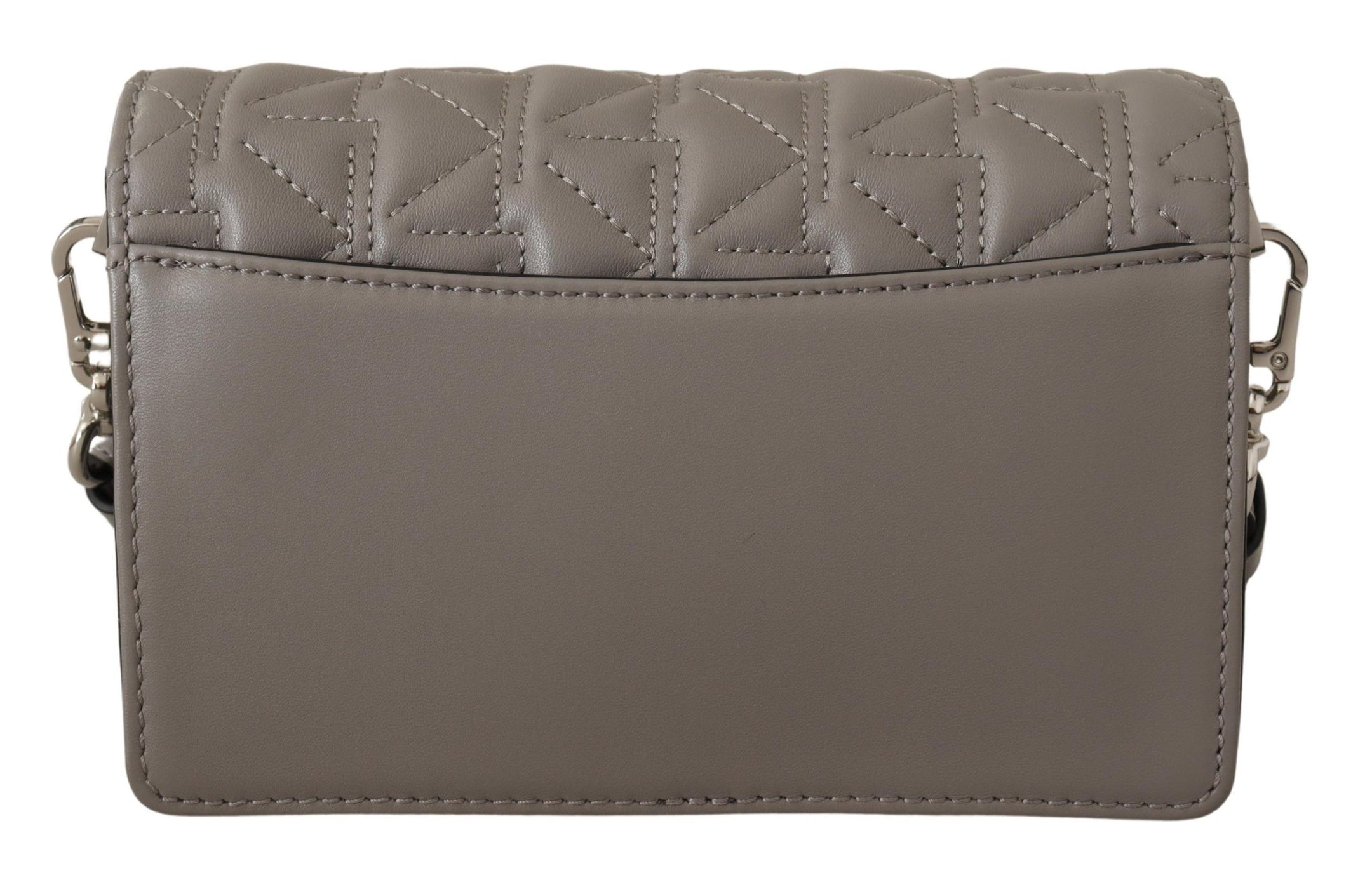 Buy Elegant Grey Leather Crossbody Bag by Karl Lagerfeld