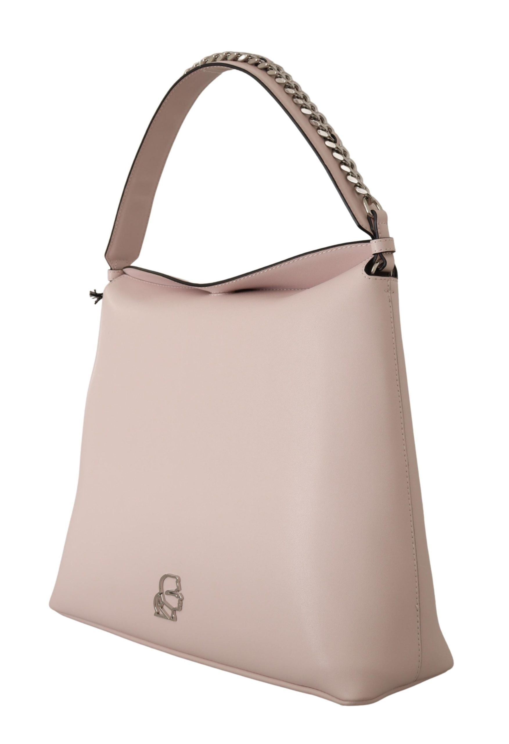 Buy Elegant Mauve Chalk Leather Shoulder Bag by Karl Lagerfeld