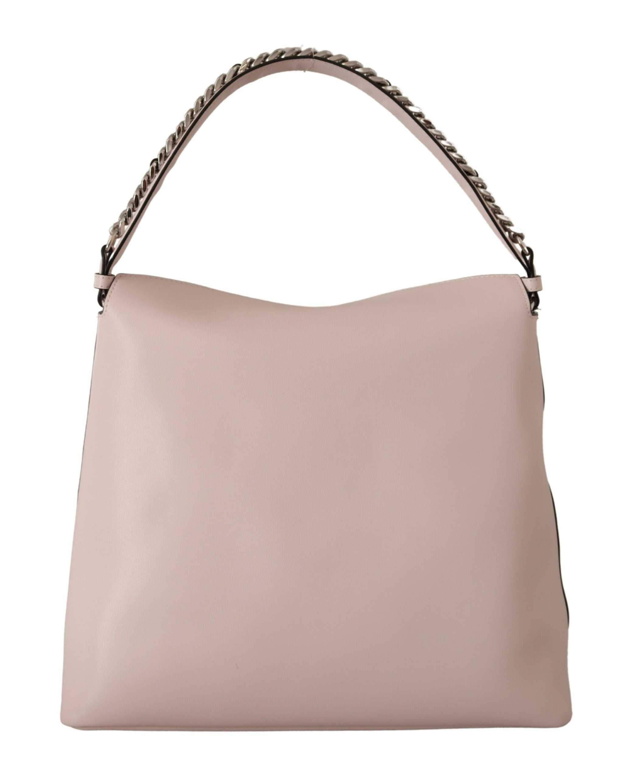 Buy Elegant Mauve Chalk Leather Shoulder Bag by Karl Lagerfeld