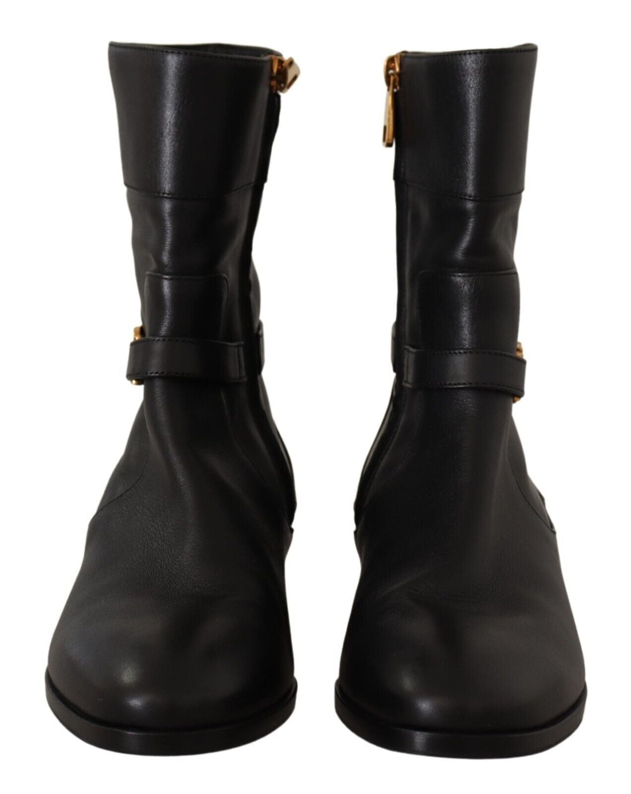 Elegant Leather Biker Boots