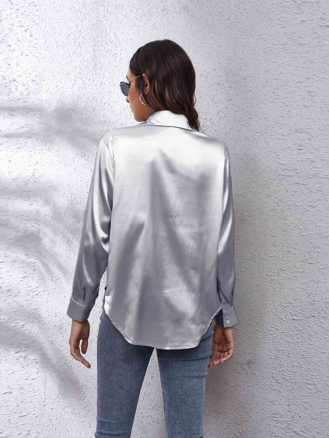 Buy Collared Neck Buttoned Long Sleeve Shirt by B&S