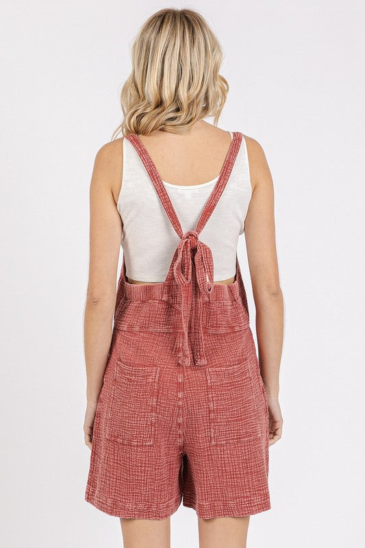 Buy Textured Knotted Wide Strap Overalls by Faz