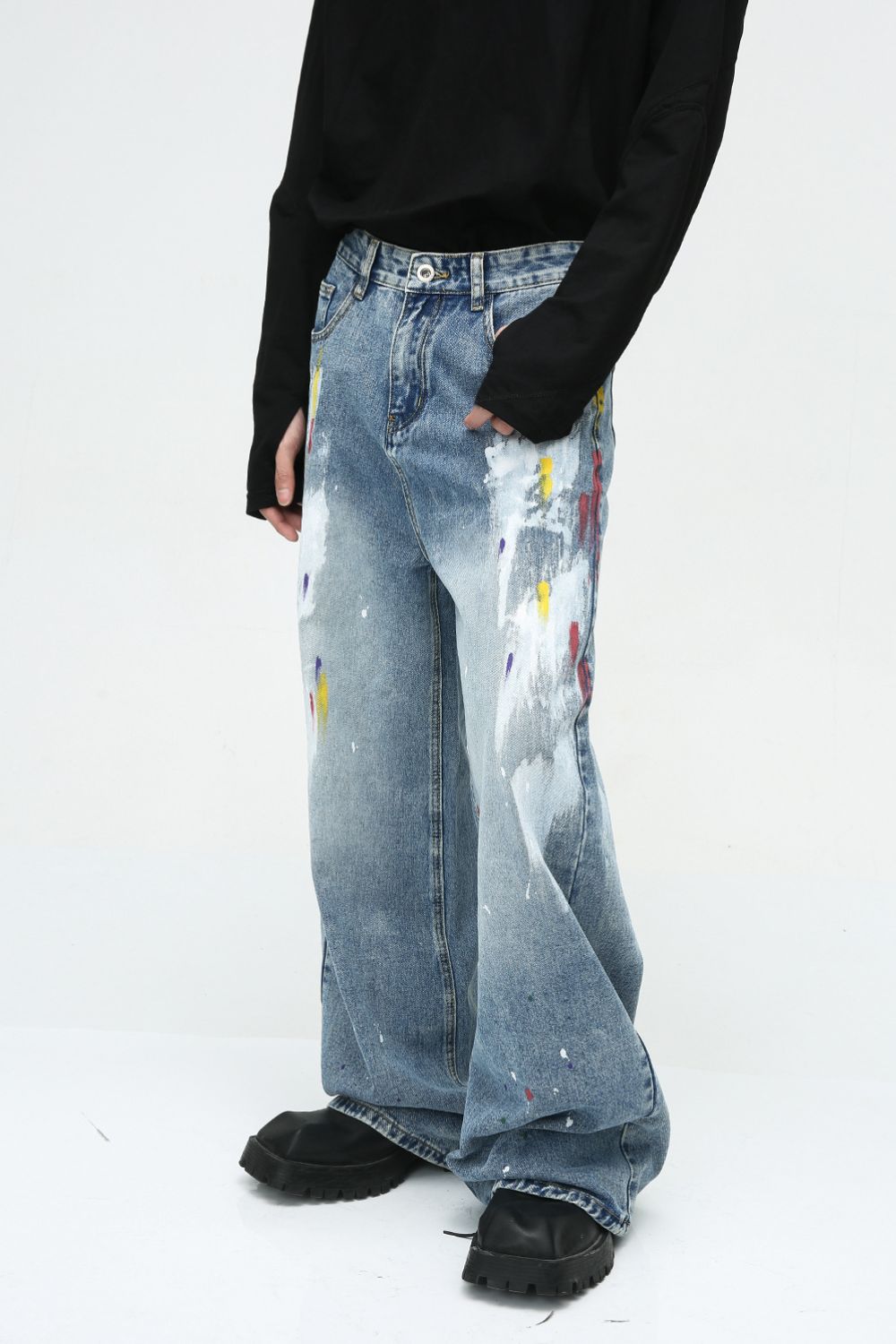 Buy Painting Jeans with Pockets by Faz