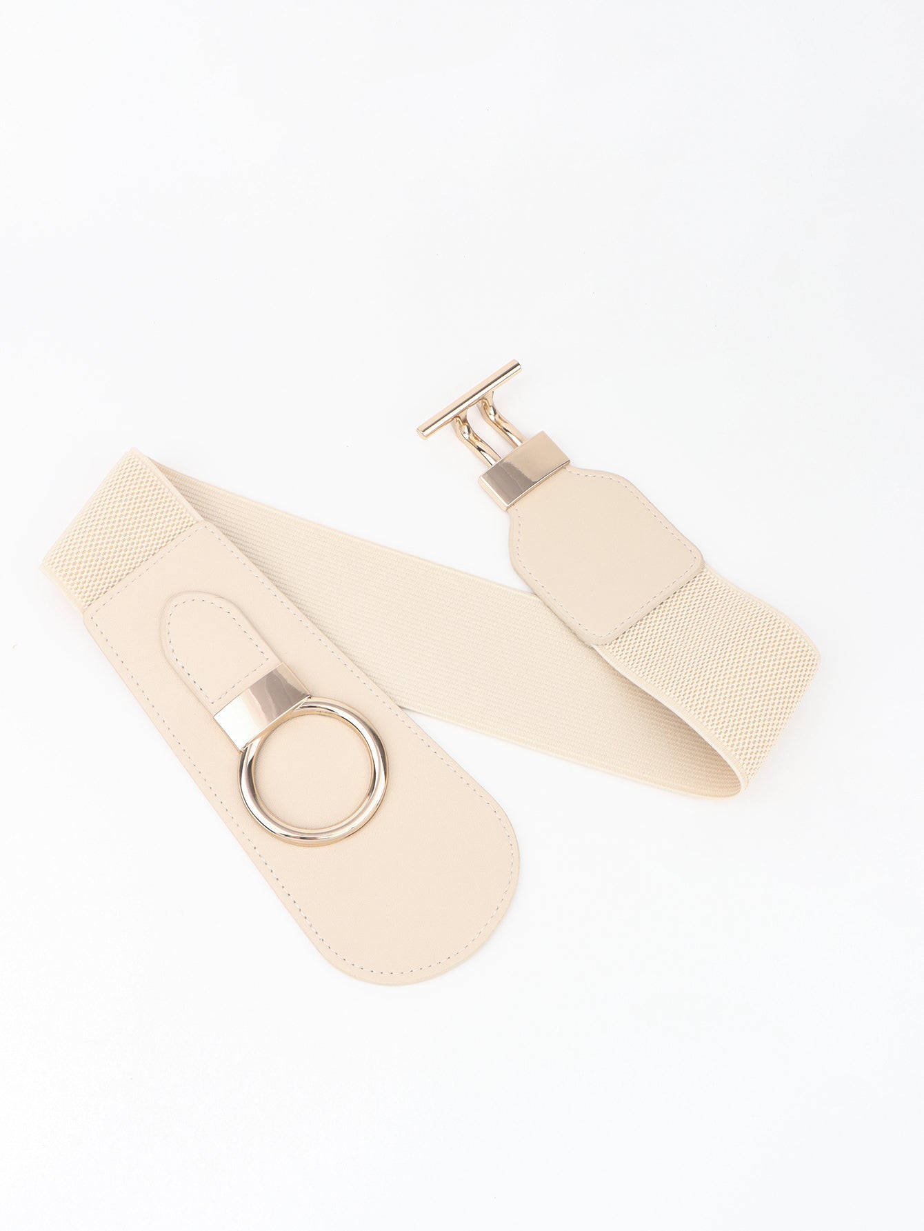 Buy PU Elastic Wide Belt with Alloy Buckle by Faz