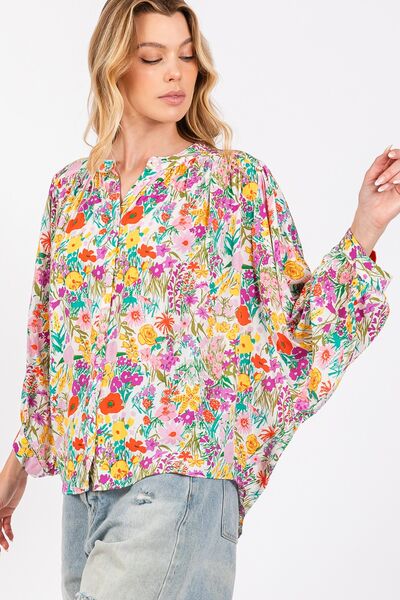 Buy SAGE + FIG Button Down Floral Shirt by SAGE+FIG