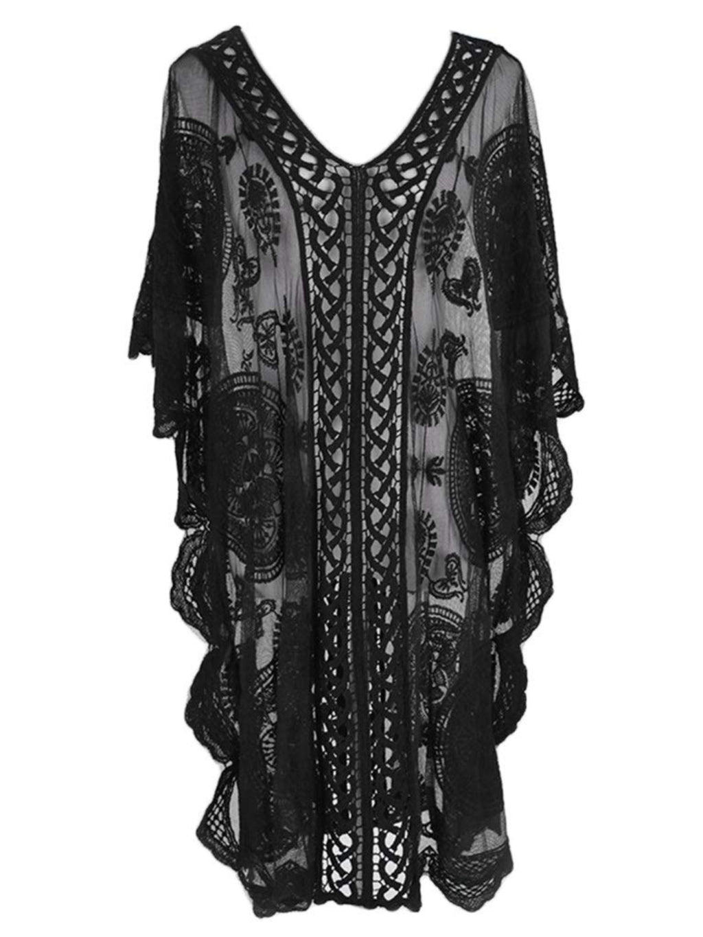 Buy Lace V-Neck Half Sleeve Cover-Up by Faz
