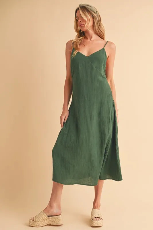 Buy Side Button Midi Cami Dress by Faz