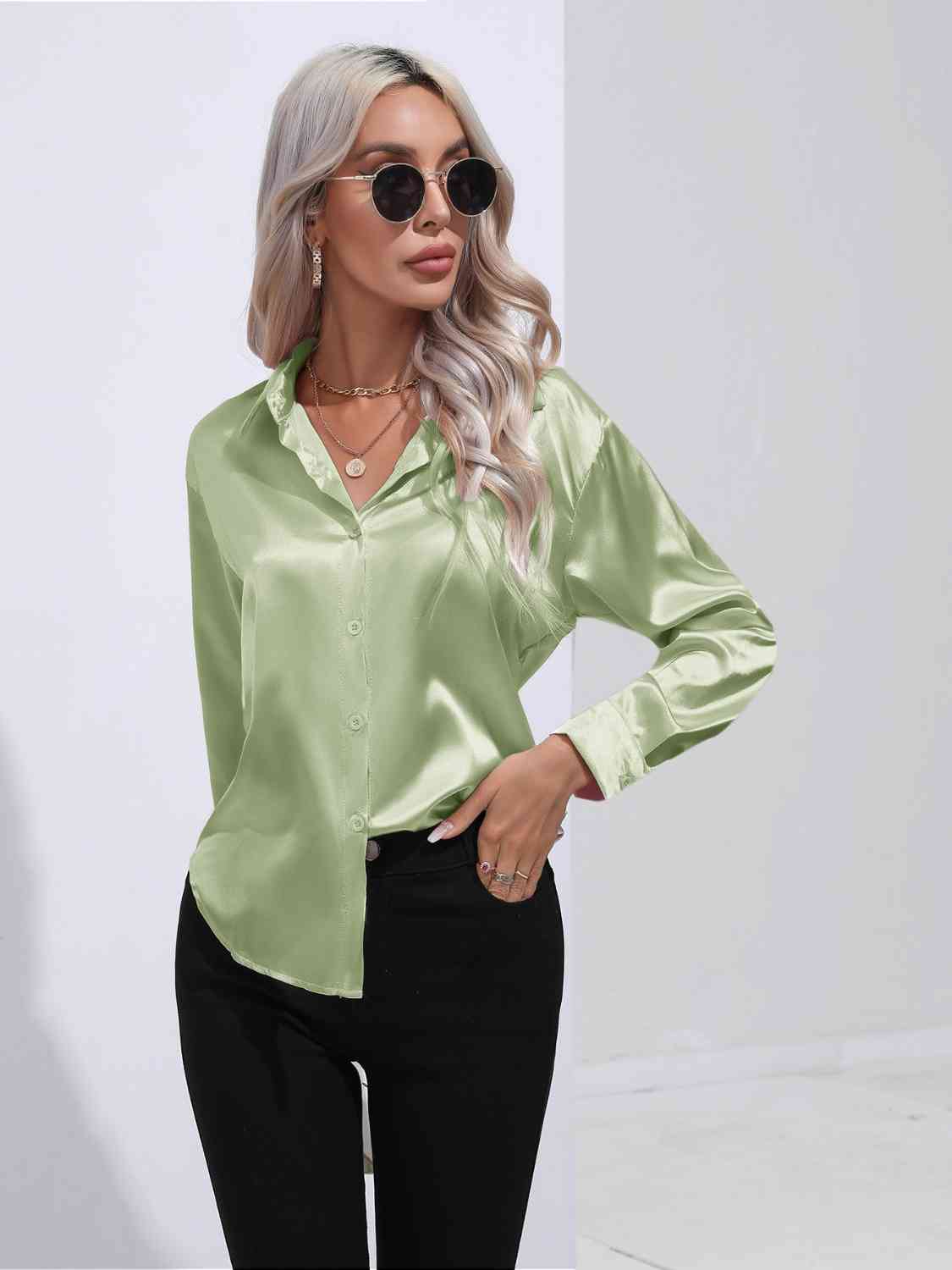 Buy Collared Neck Buttoned Long Sleeve Shirt by B&S