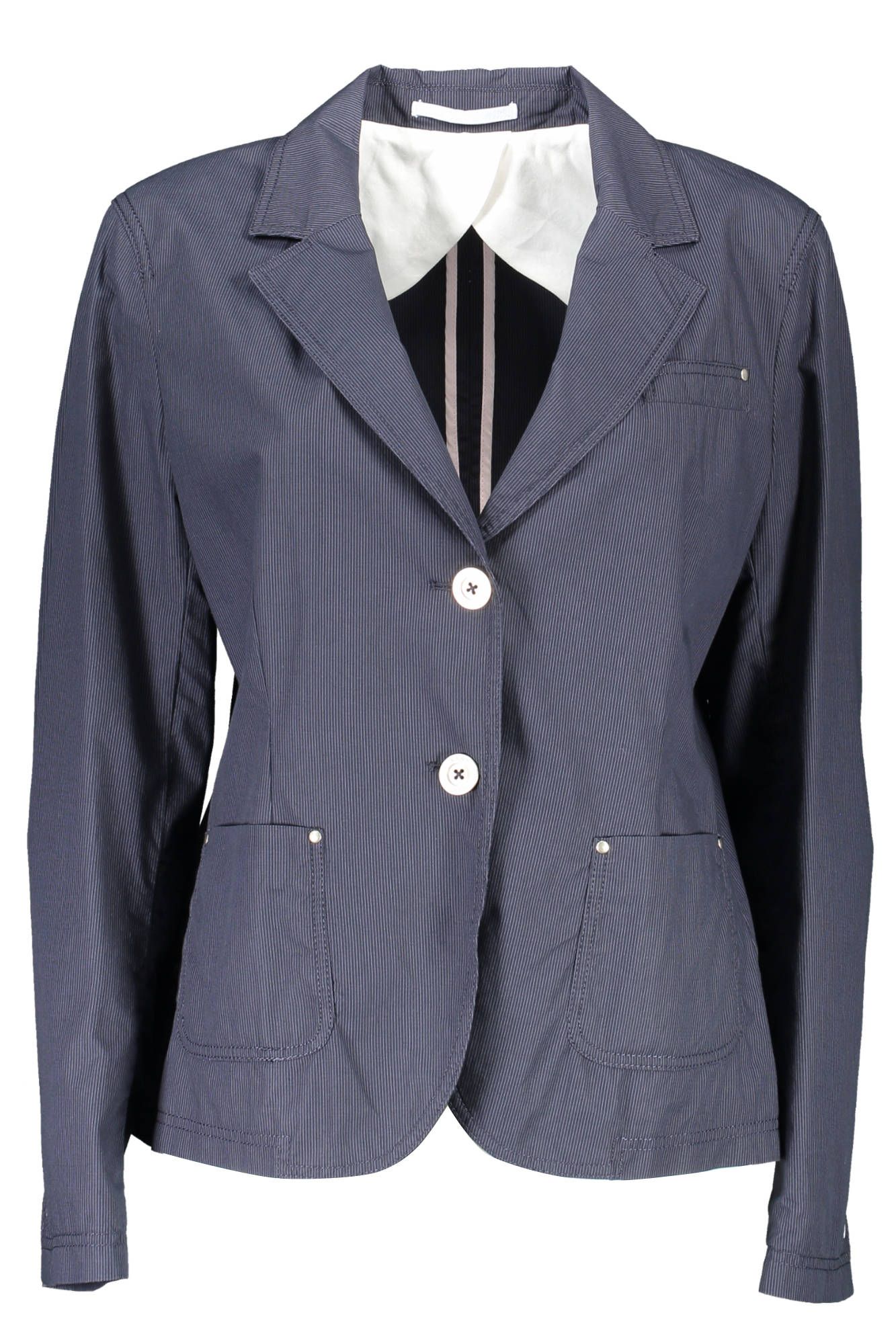 Blue Cotton Women Jacket