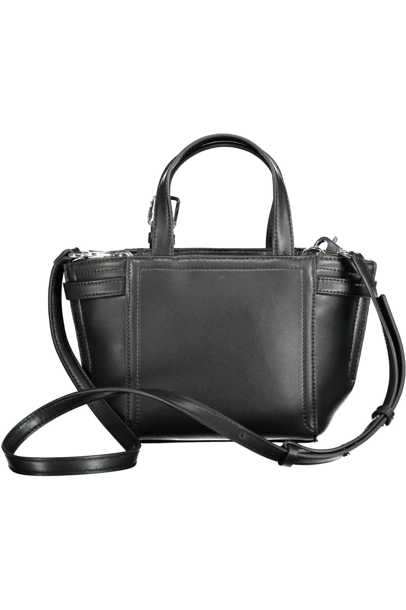 Black Polyester Women Handbag