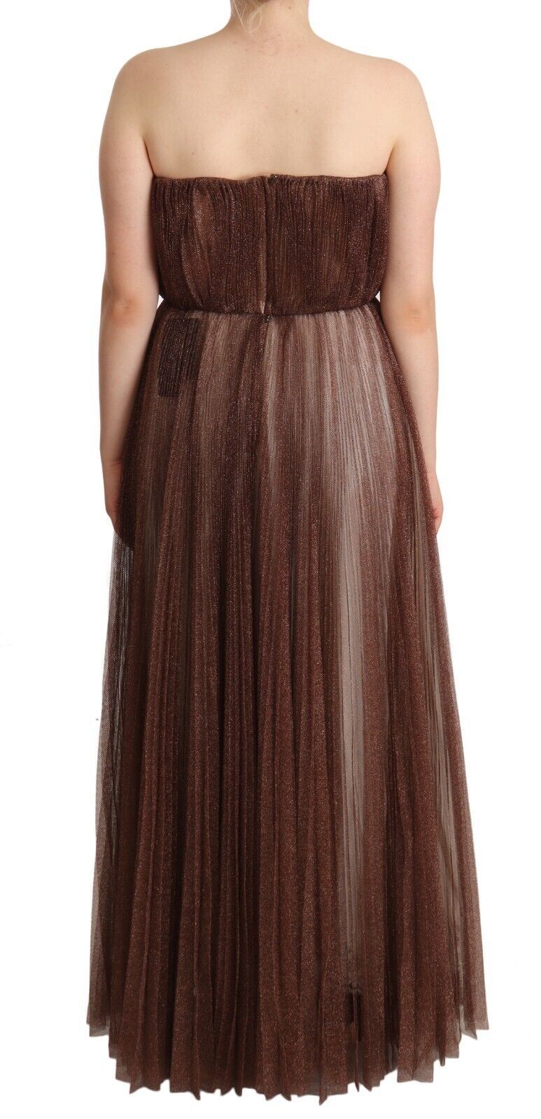 Buy Elegant Metallic Bronze Long Gown by Dolce & Gabbana