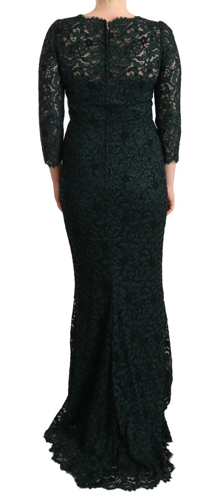 Buy Elegant Lace Floor-Length V-Neck Dress by Dolce & Gabbana