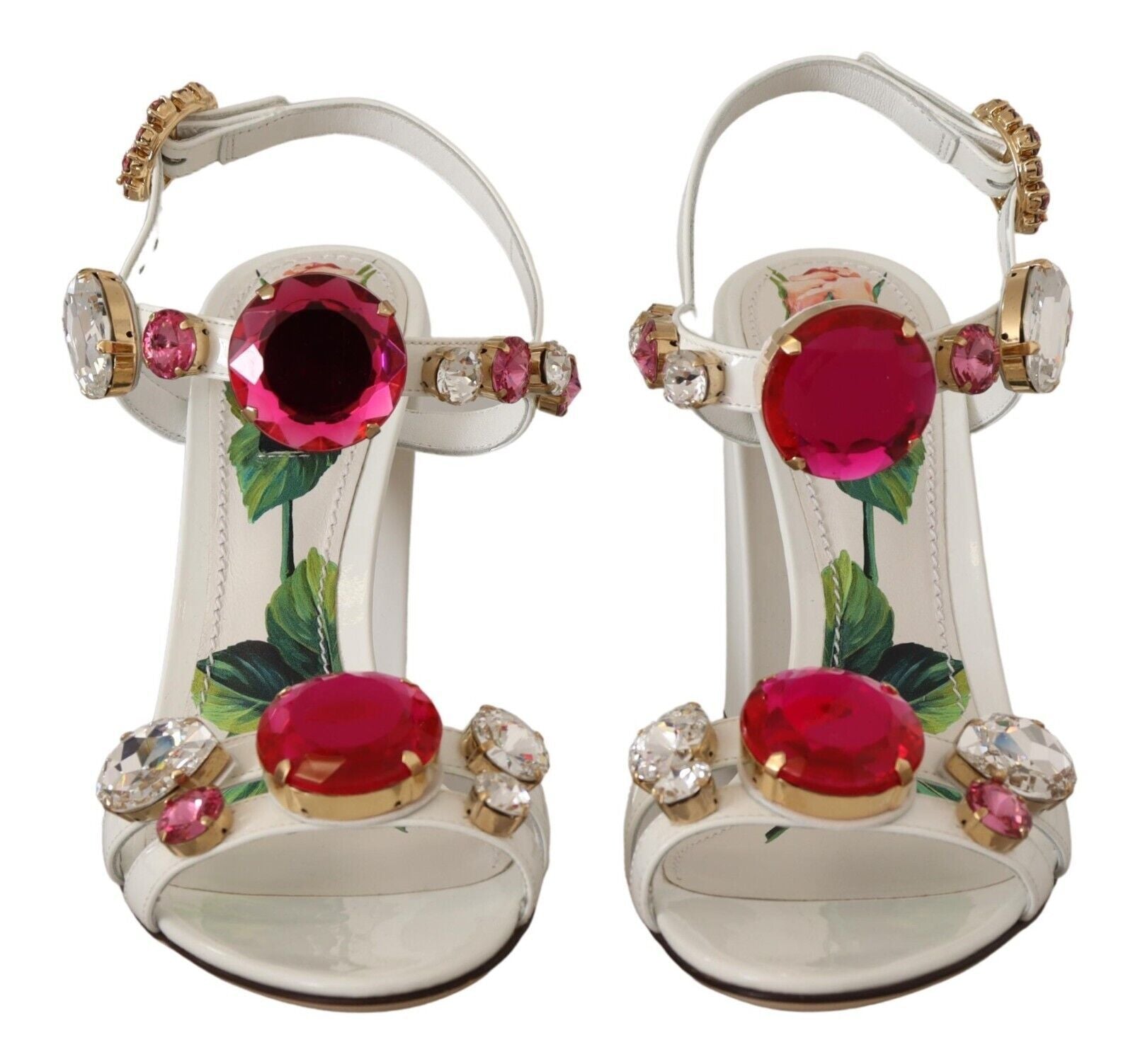 Buy Keira Crystal-Embellished Ankle Strap Heels by Dolce & Gabbana