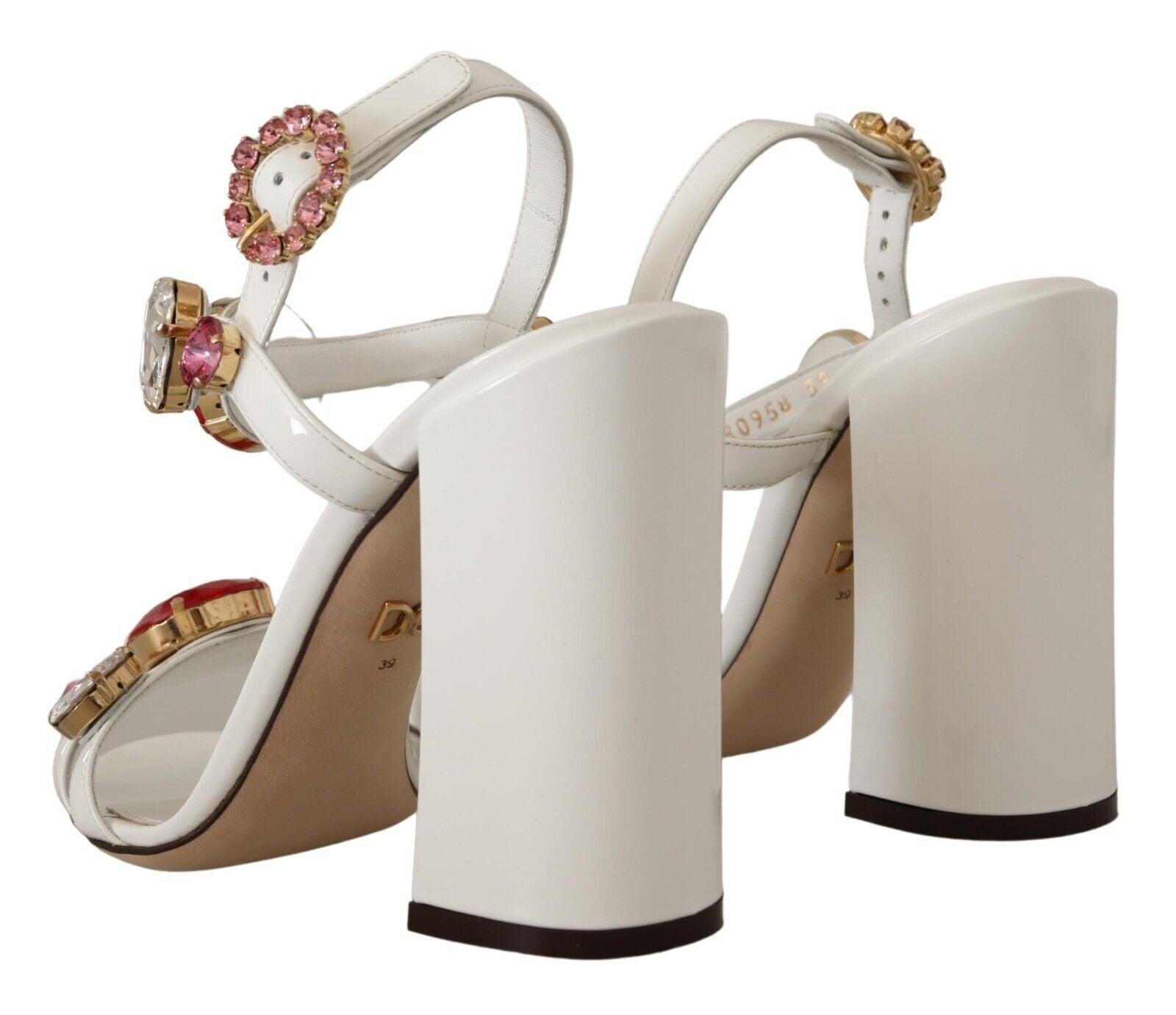 Buy Keira Crystal-Embellished Ankle Strap Heels by Dolce & Gabbana