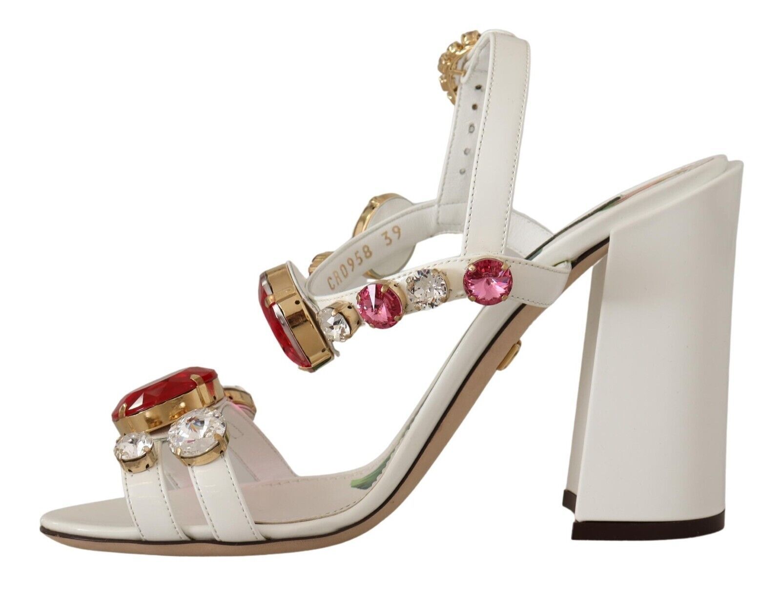 Buy Keira Crystal-Embellished Ankle Strap Heels by Dolce & Gabbana