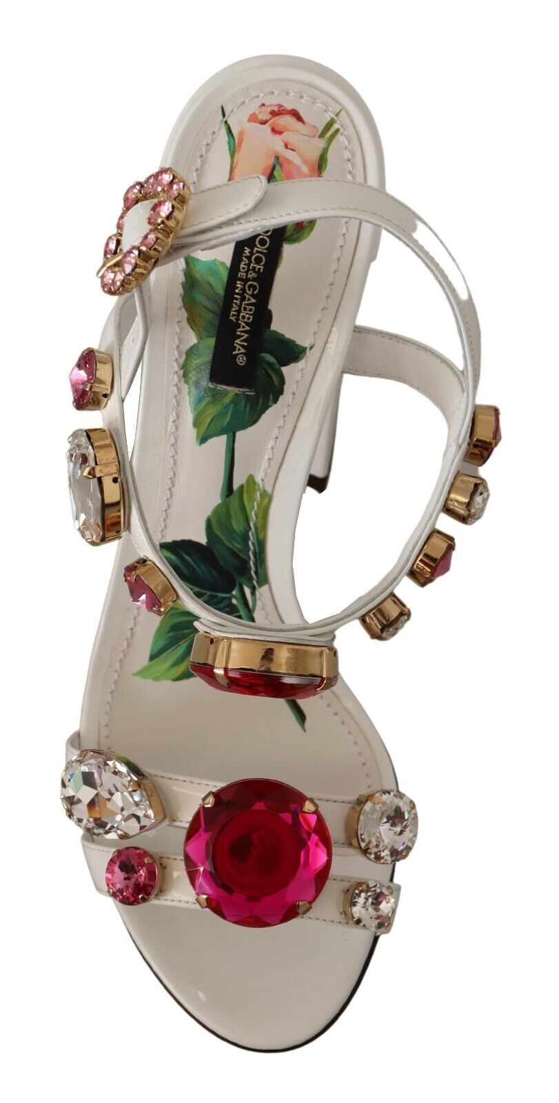 Buy Keira Crystal-Embellished Ankle Strap Heels by Dolce & Gabbana