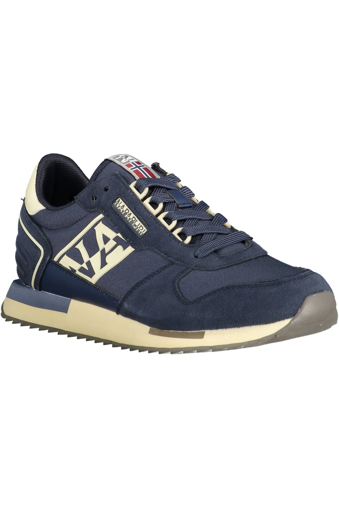 Blue Leather Men Sneaker