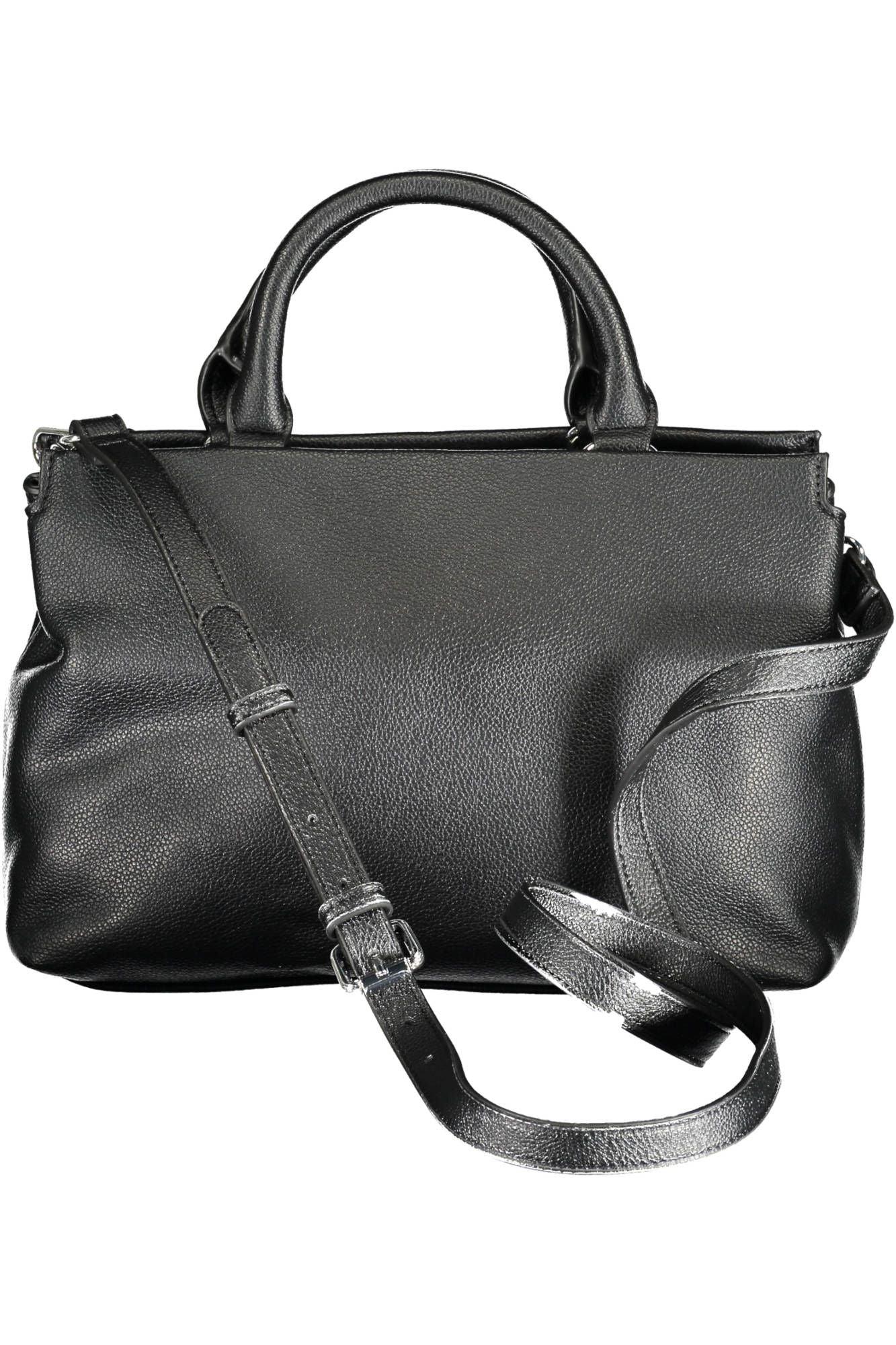 Black Polyethylene Women Handbag