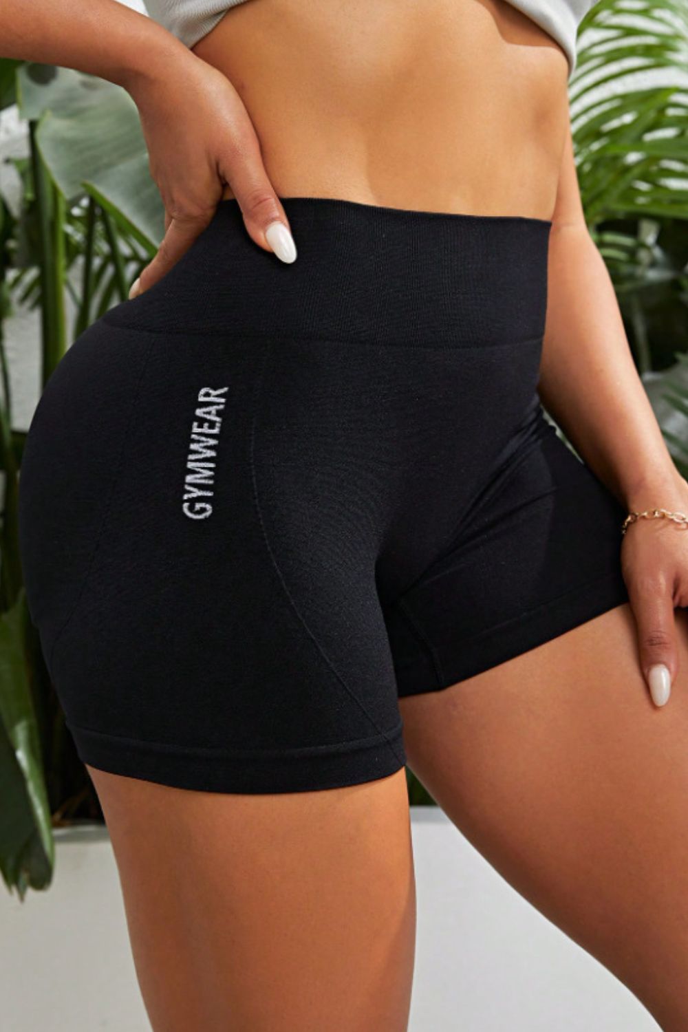 Buy Slim Fit High Waistband Active Shorts by Faz