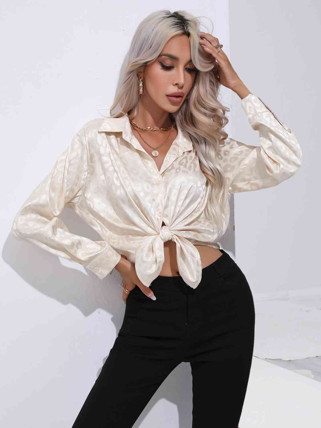Buy Printed Collared Neck Buttoned Shirt by B&S