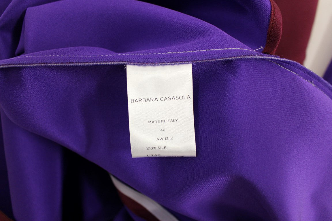 Buy Elegant Long Silk Gown in Lavender by Barbara Casasola