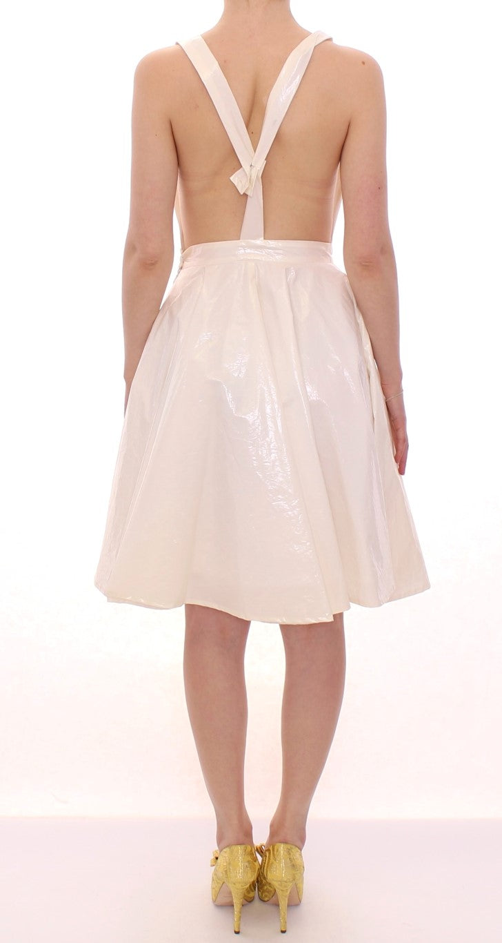 Buy Elegant White Tea Halterneck Dress by Licia Florio