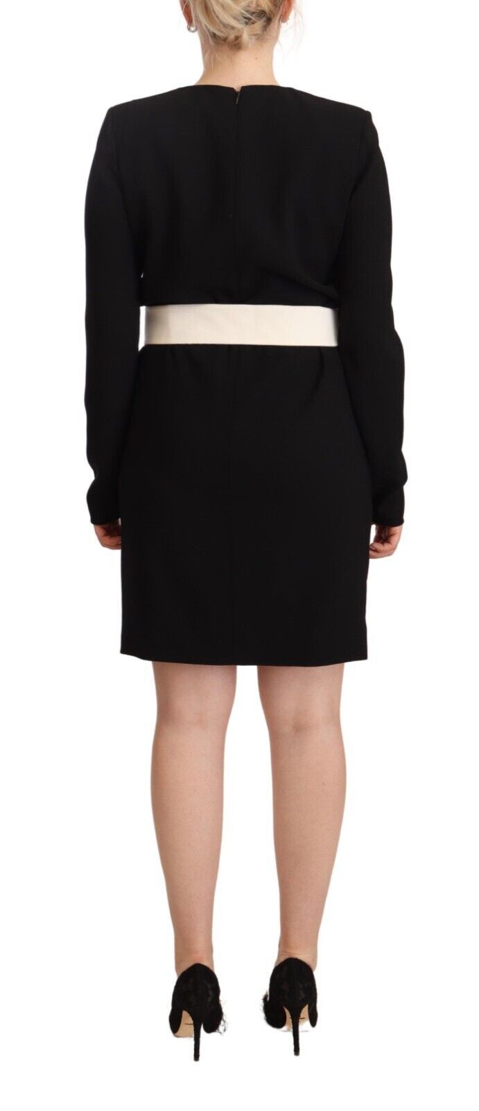 Buy Elegant Black Wool Mini Dress with Belt by Givenchy