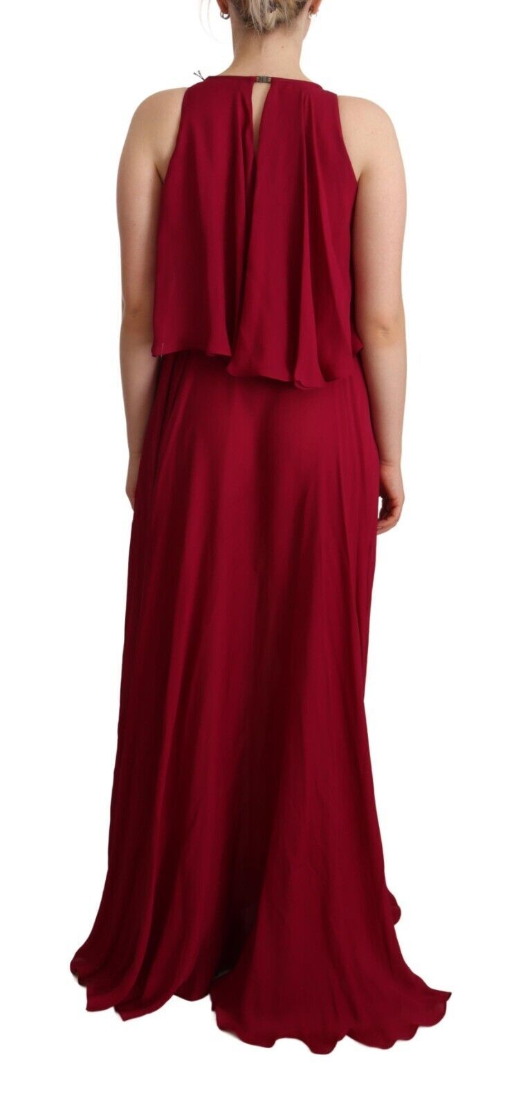 Buy Elegant Silk Sleeveless Ruffled Maxi Dress by PLEIN SUD