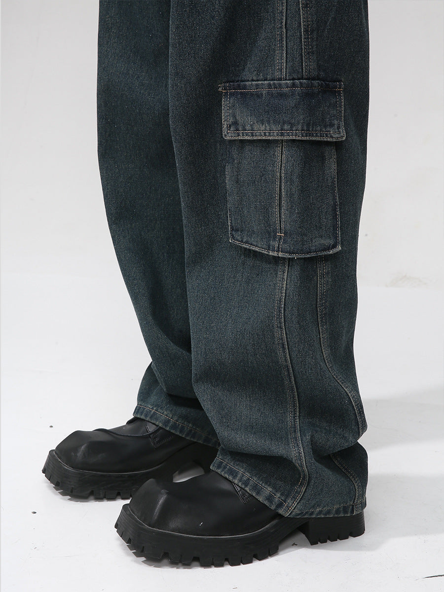 Buy Men's Multi Pocketed Cargo Jeans by Faz