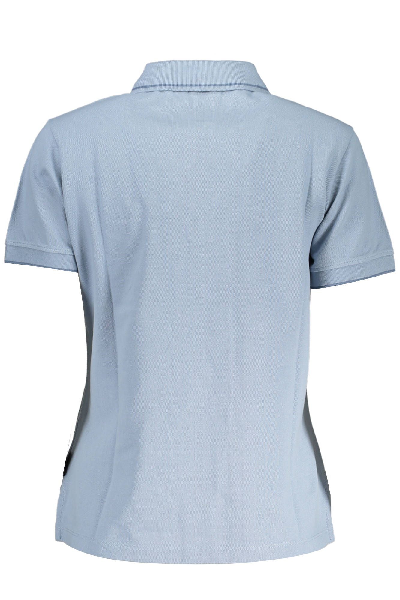 Light Blue Cotton Women Polo Shirt