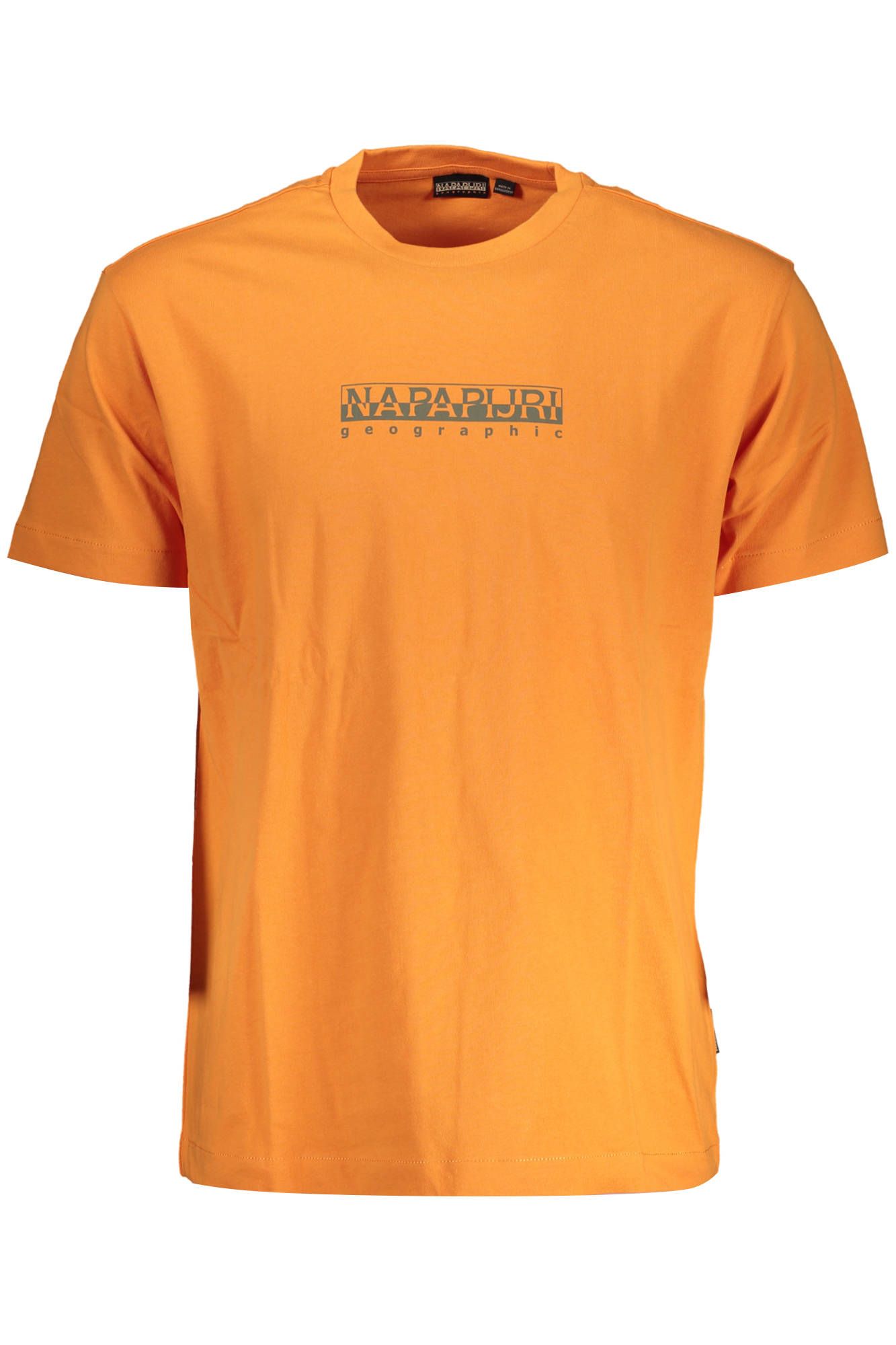 Orange Cotton Men T-Shirt