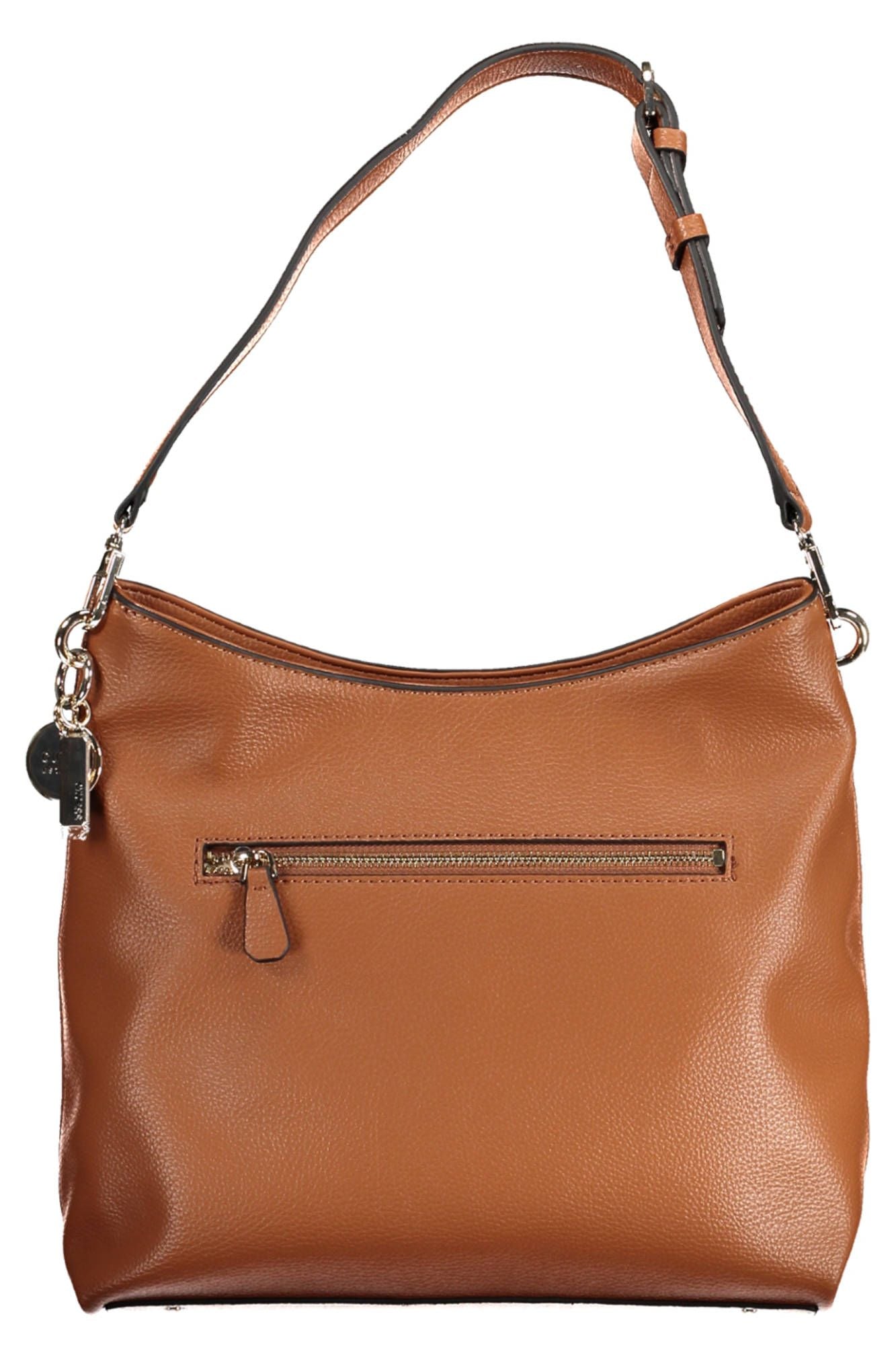 Brown Polyethylene Women Handbag