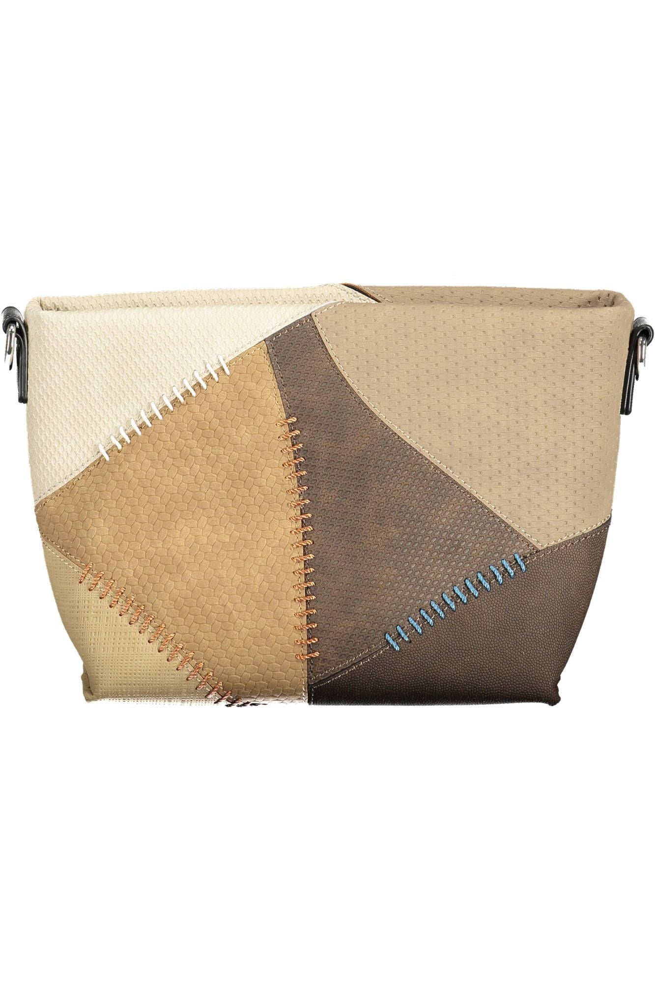 Beige Polyethylene Women Handbag