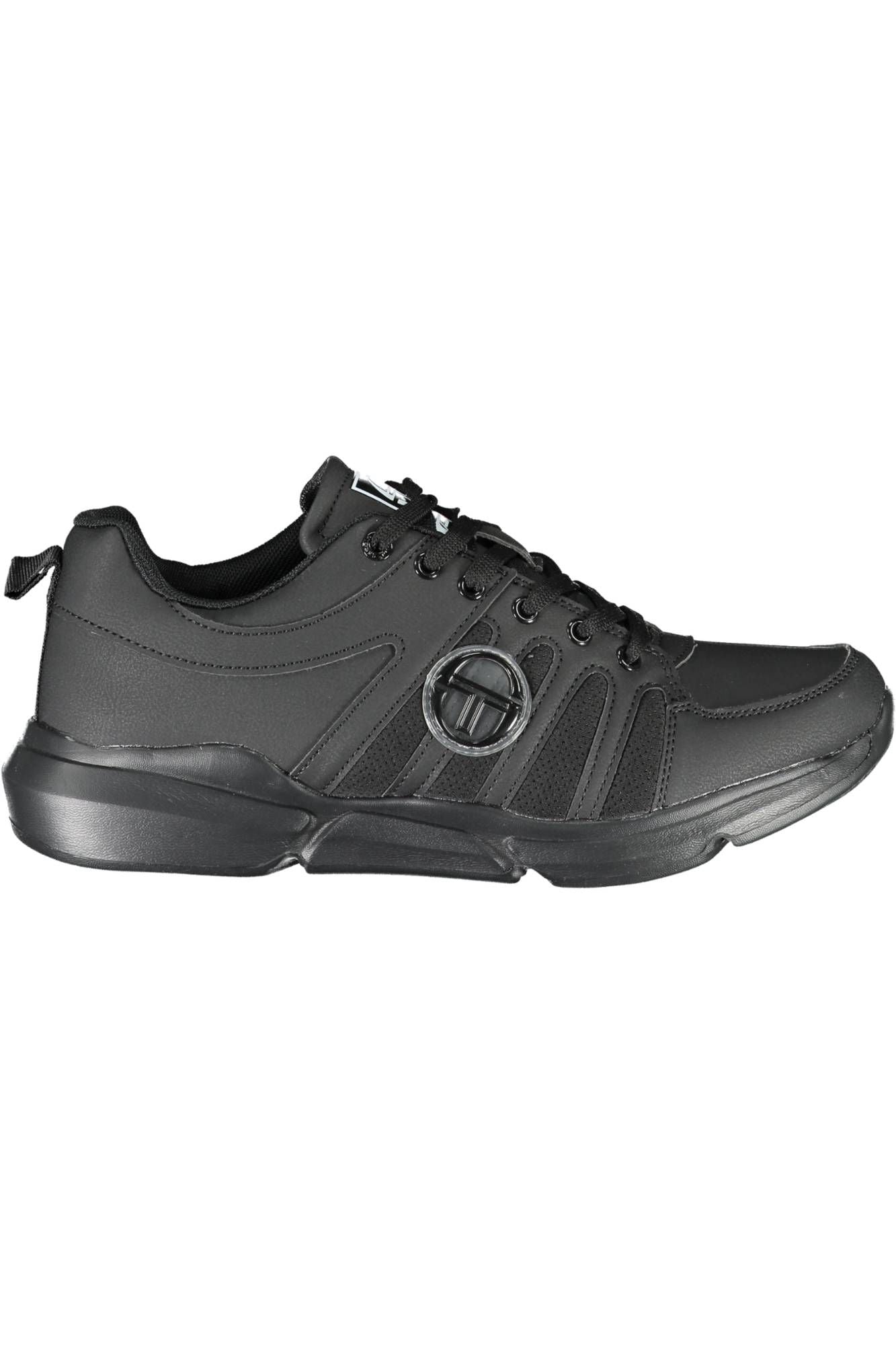 Black Polyester Men Sneaker