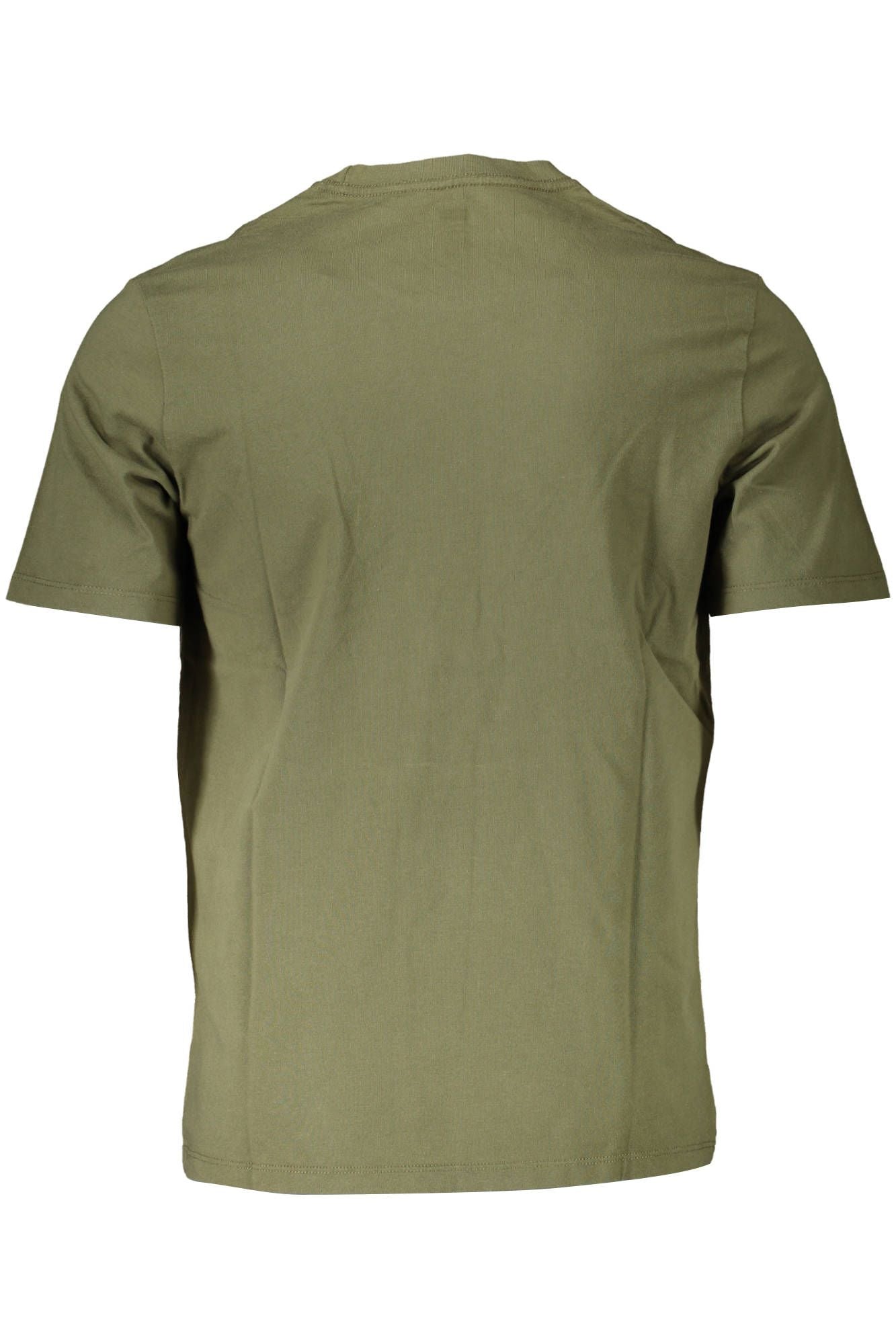 Green Cotton Men T-Shirt